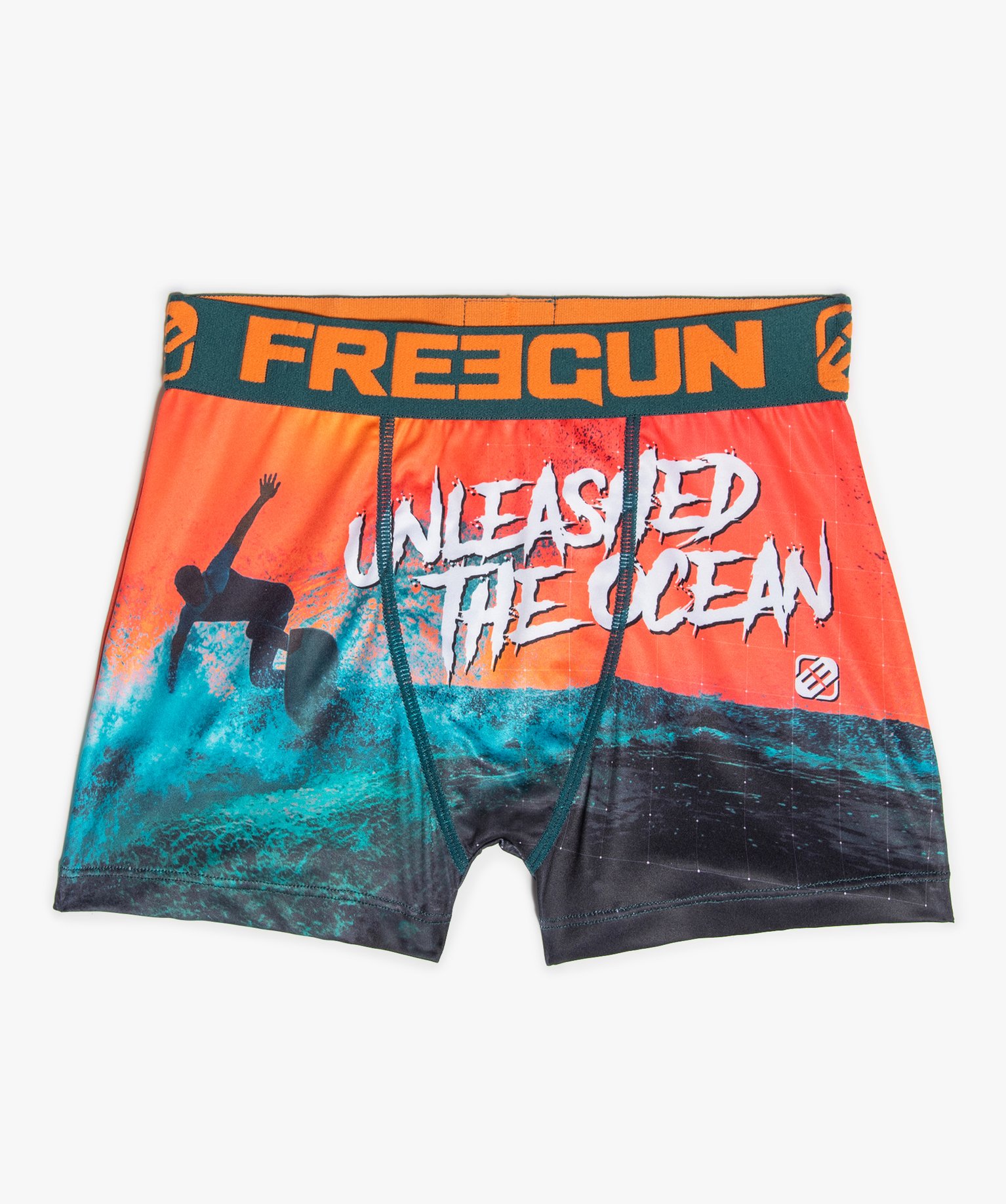 boxer garcon imprime surf - freegun multicolore