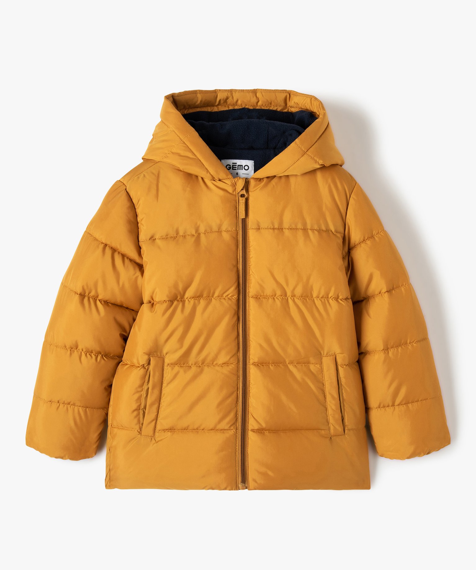 blouson garcon matelasse double polaire jaune garcon G MO