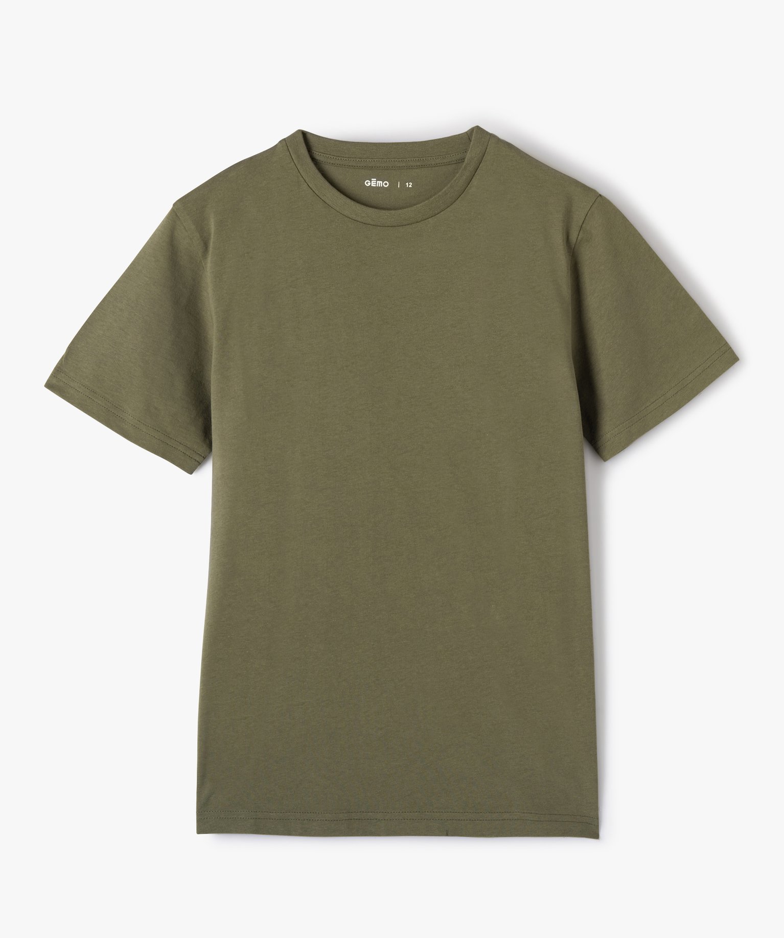 tee-shirt garcon a manches courtes uni vert tee-shirts