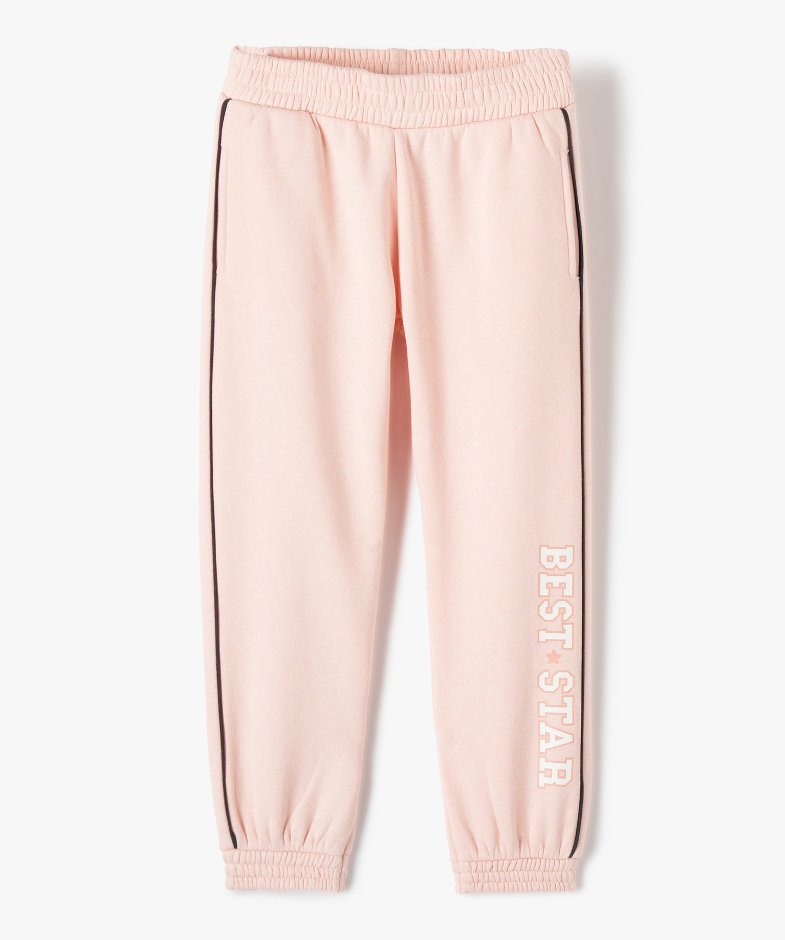 pantalon de jogging fille en molleton chaud rose pantalons