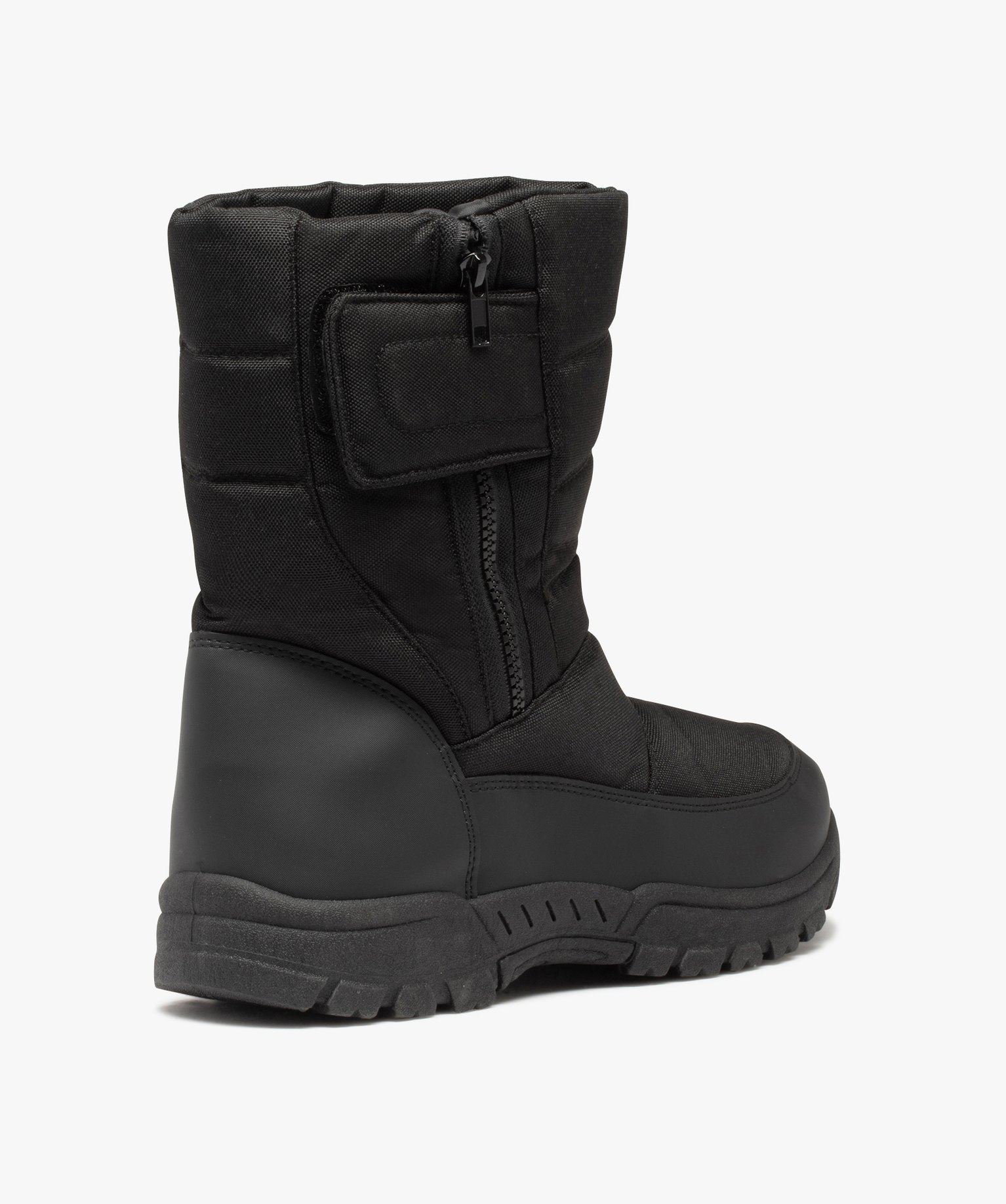 bottes de neige homme unies a fermeture zippee noir standard homme