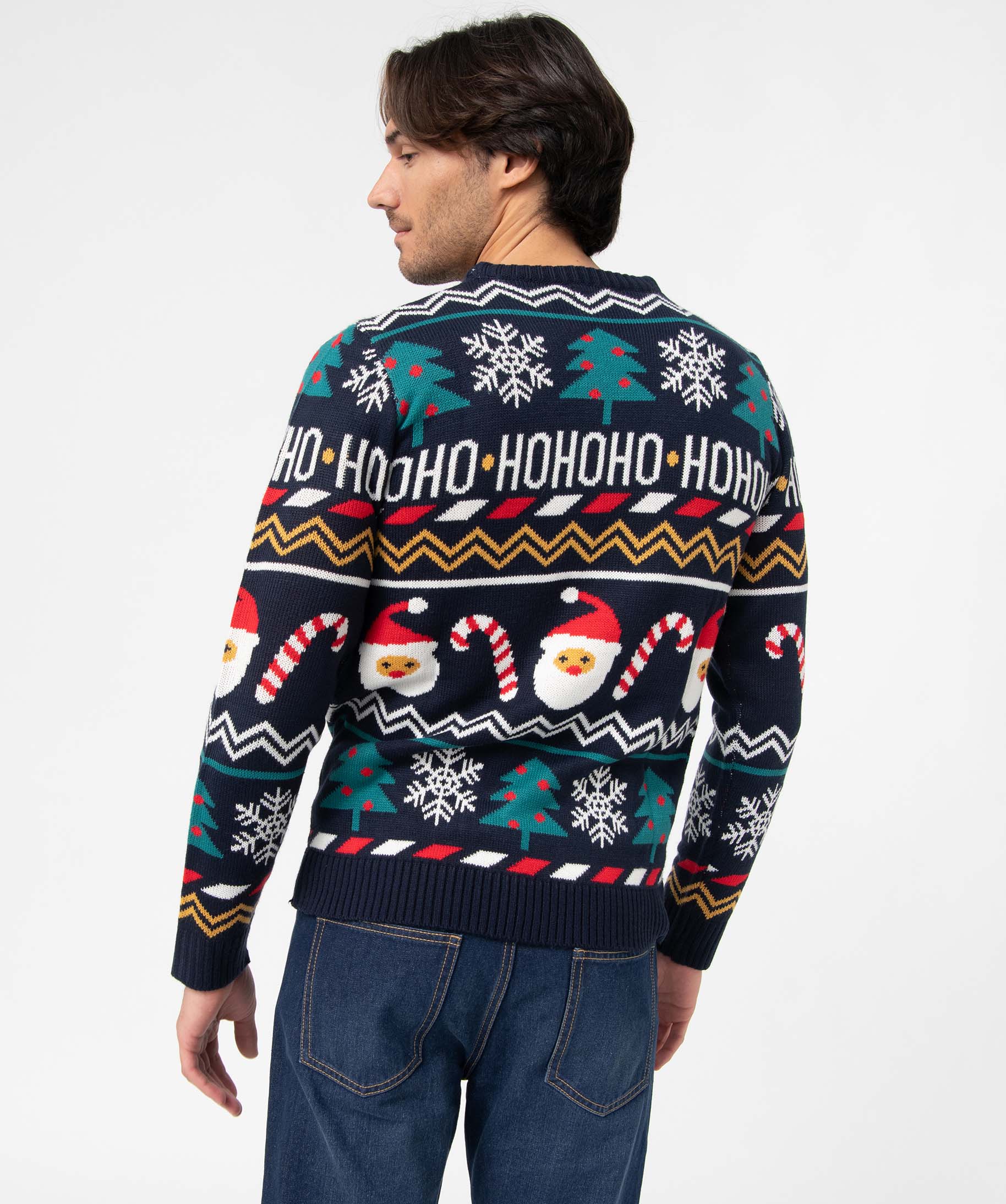 pull de noel homme a motif bleu pulls homme G MO