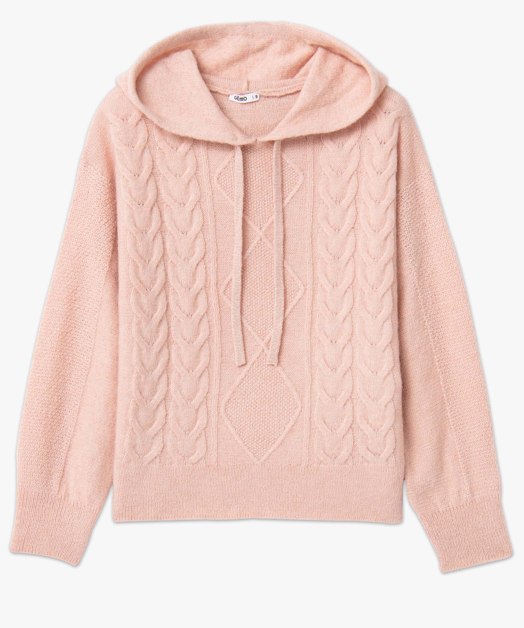 Sweat à capuche imprimé à paillettes - Rose | Benetton