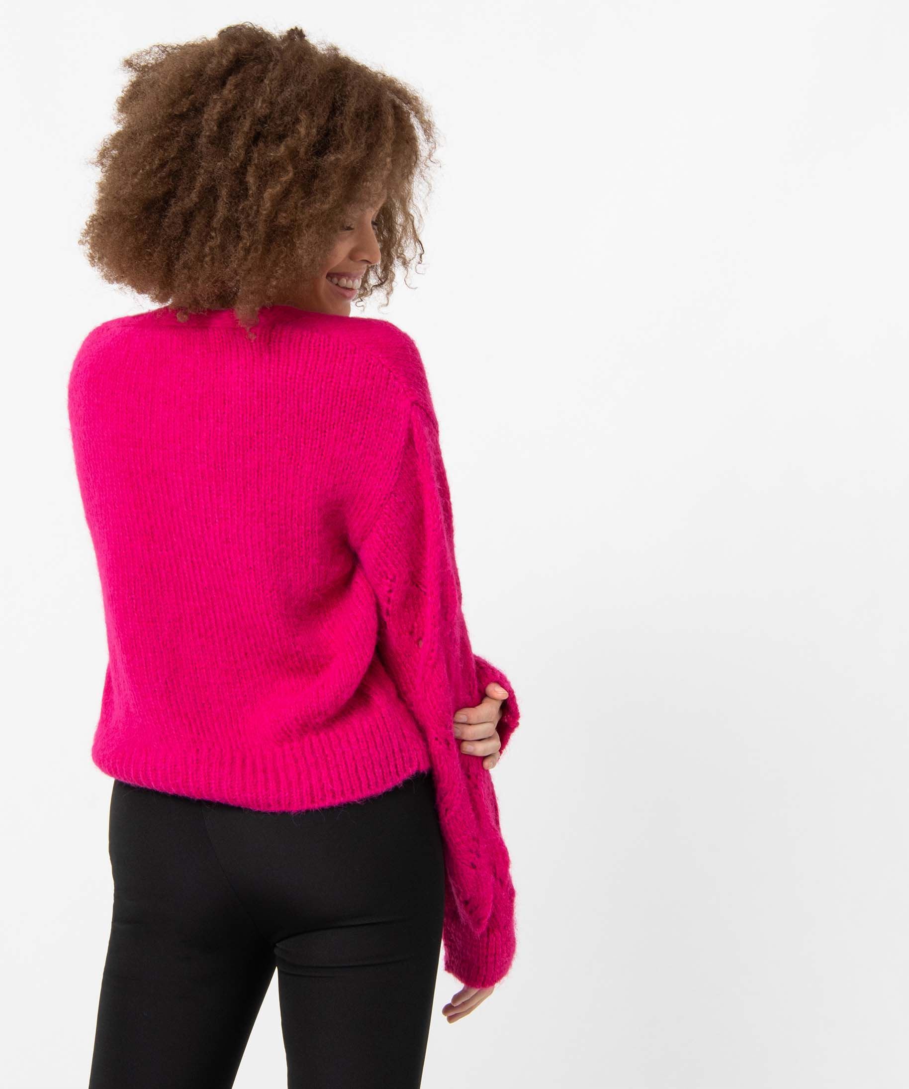 Gilet Cardigan Rose Fantaisie Avec Perles Et Paillettes - Taille 36, Neuf Avec étiquettes
