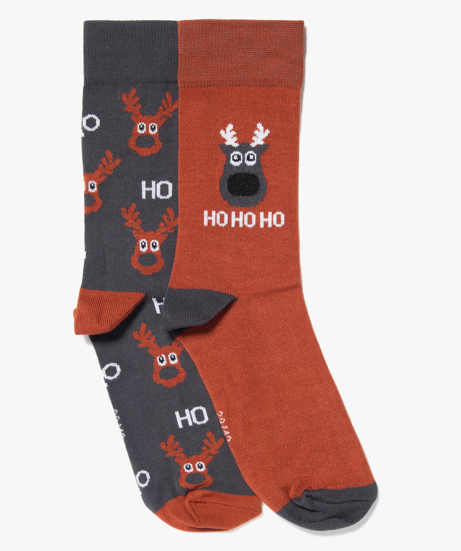 chaussettes homme avec motifs de noel (lot de 2) brun homme