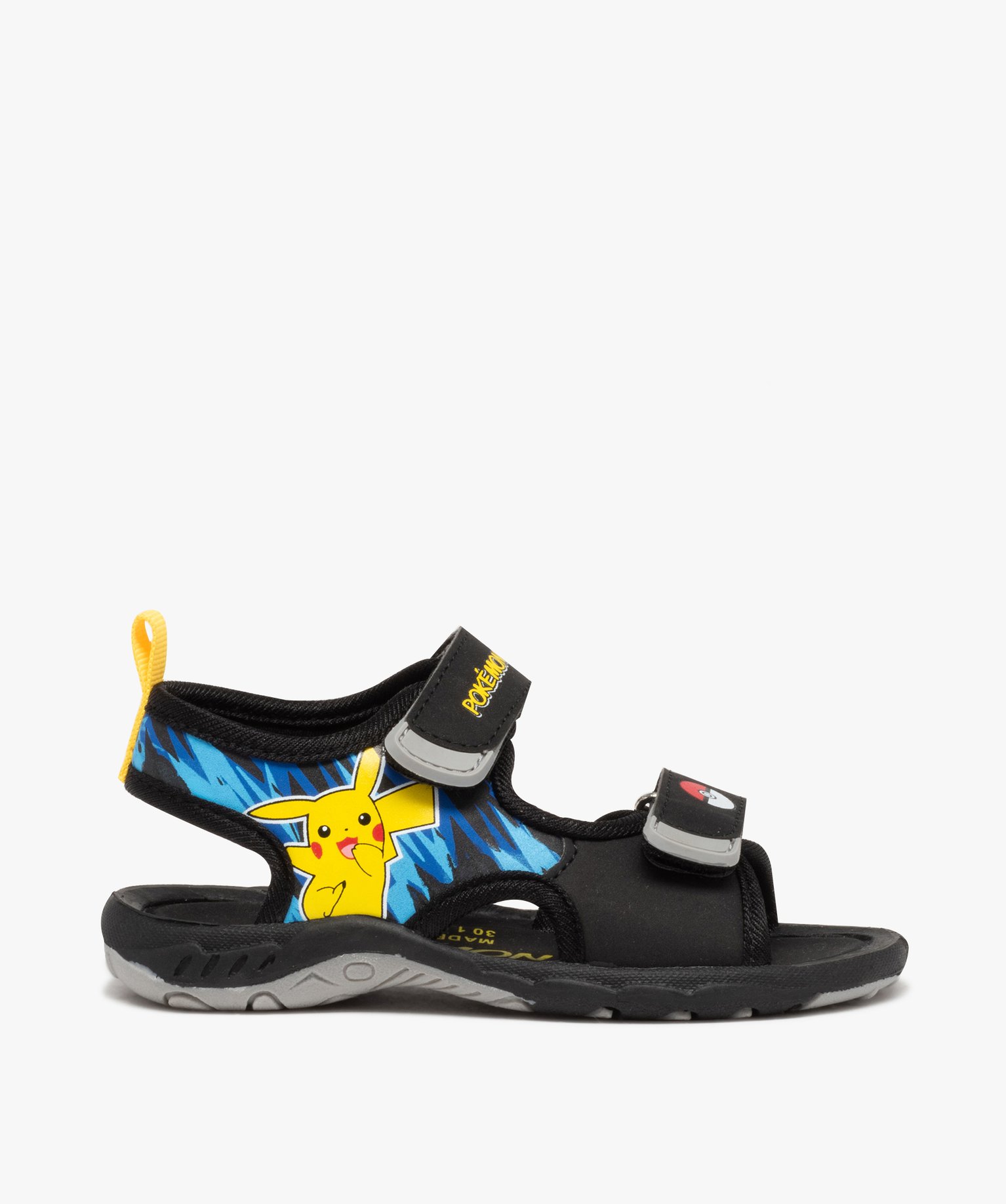sandales sport garcon pikachu a scratchs - pokemon bleu