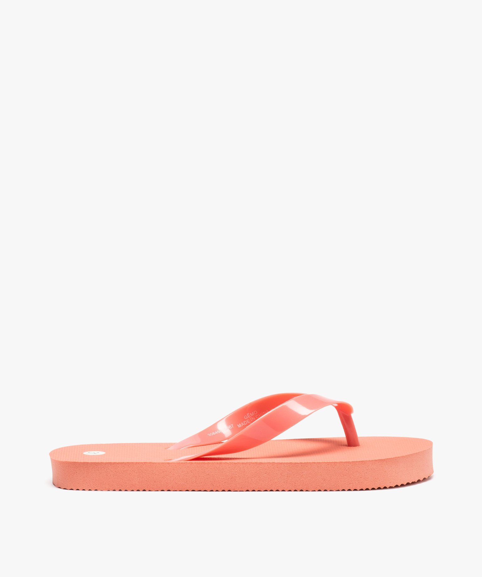 tongs fille unies a brides souples extra-legeres rose