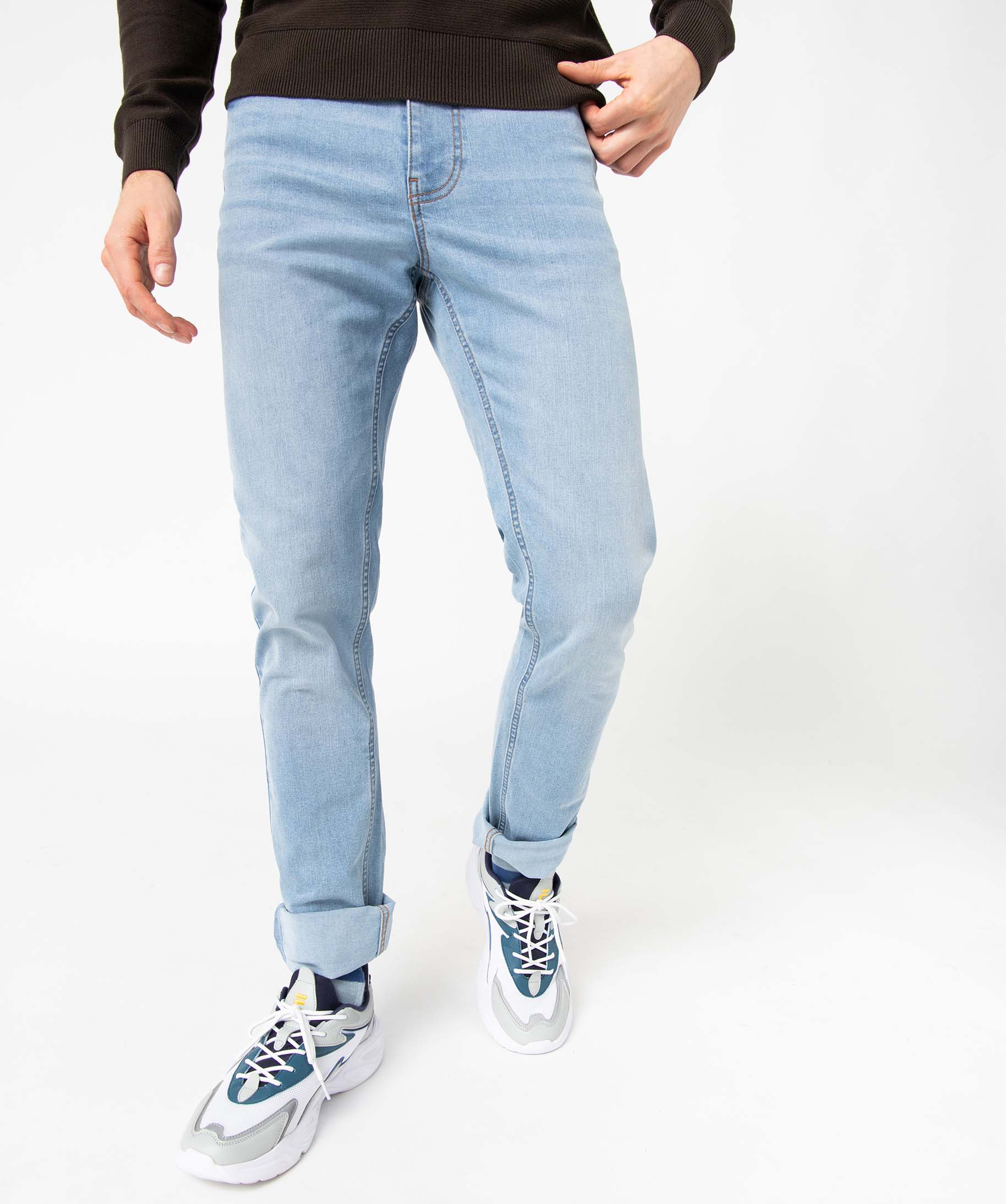 jean ecoresponsable coupe slim homme gris jeans slim