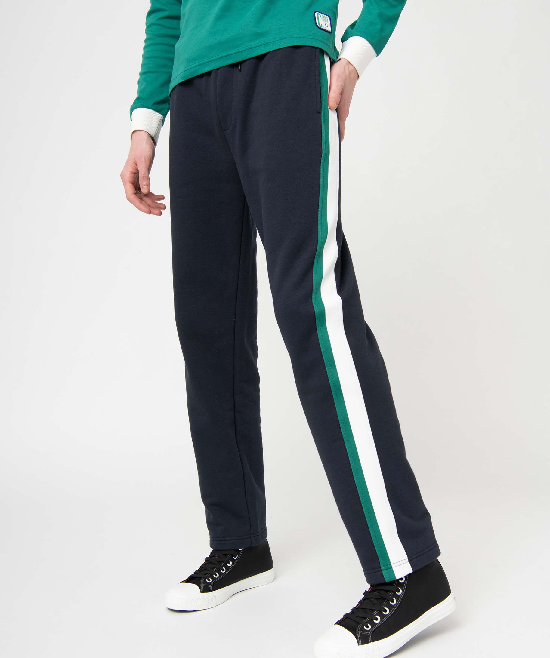 pantalon de jogging homme coupe droite a rayures colorees - camps