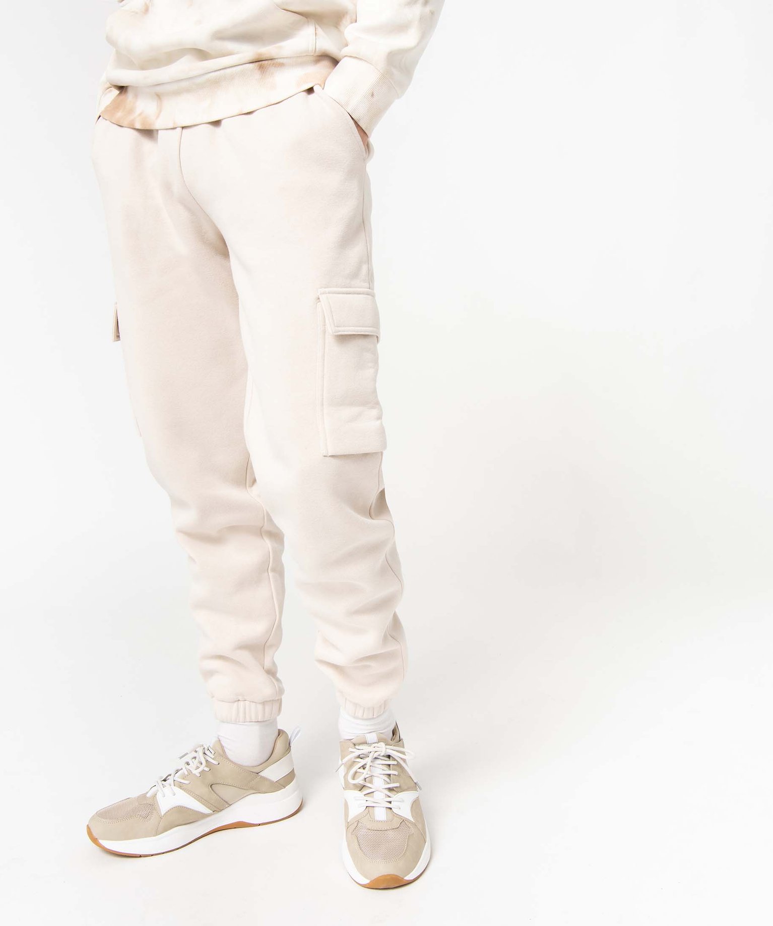 pantalon de jogging homme molletonne beige homme