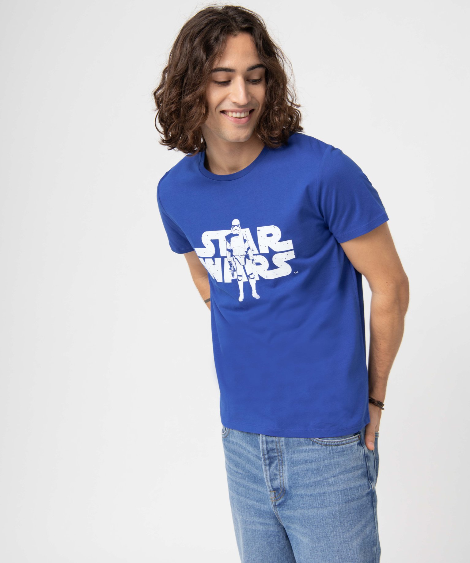 tee-shirt homme imprime - star wars bleu tee-shirts