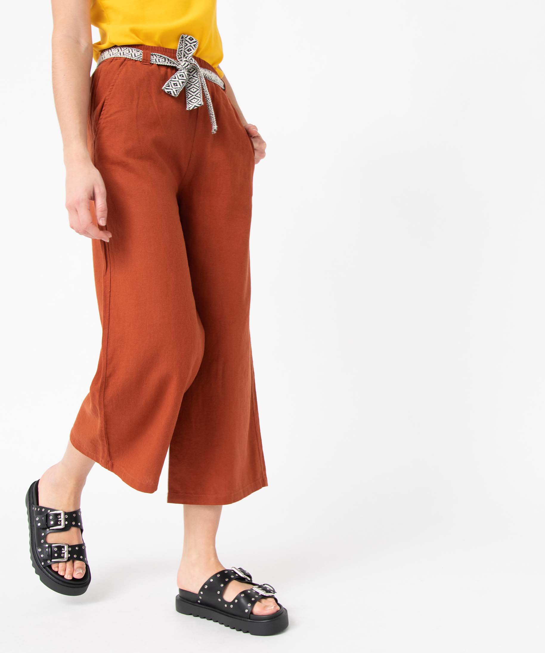 Pantacourt femme online mango