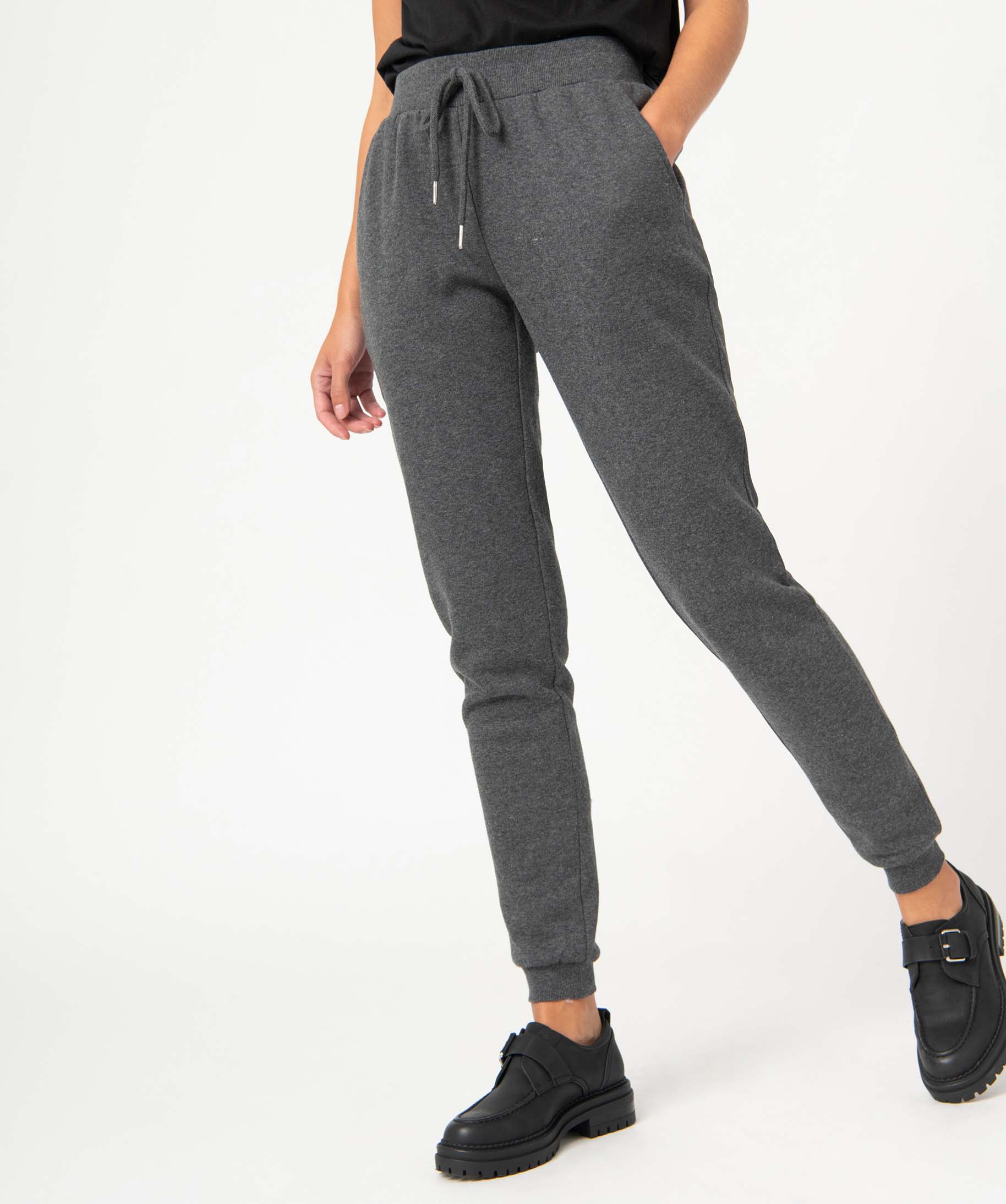 Pantalon jogging molleton chiné