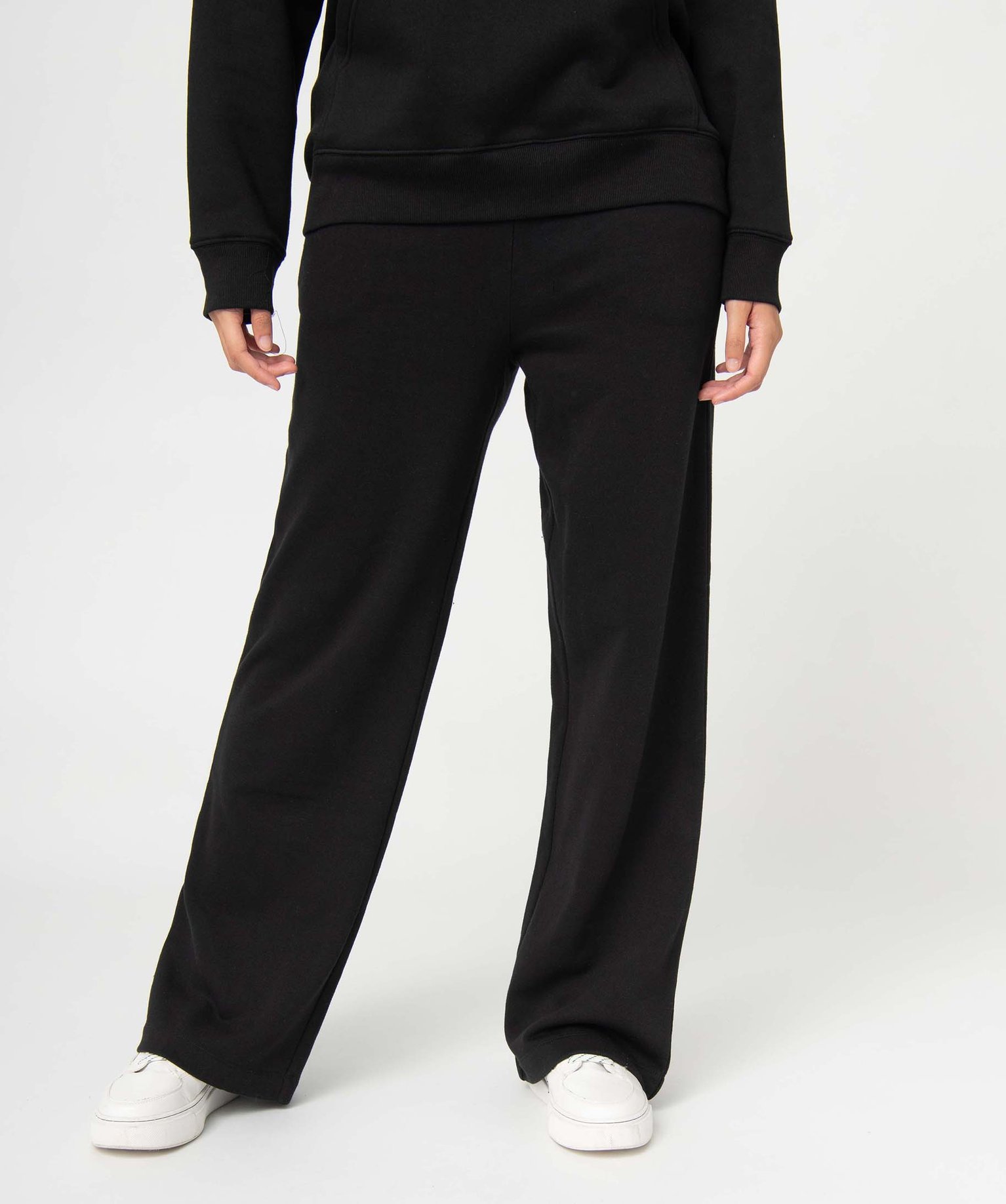pantalon femme en maille coupe ample noir pantalons