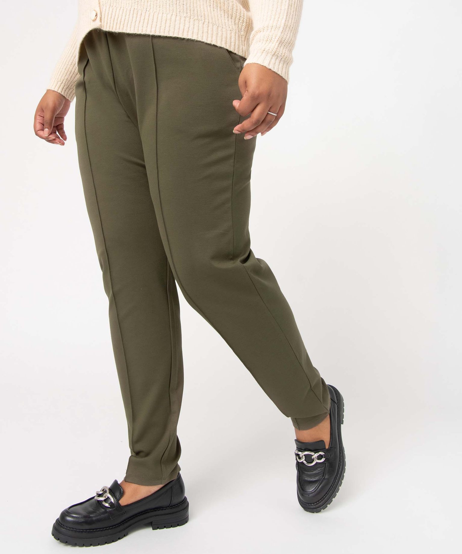 pantalon femme grande taille avec couture sur lavant vert leggings et  jeggings femme