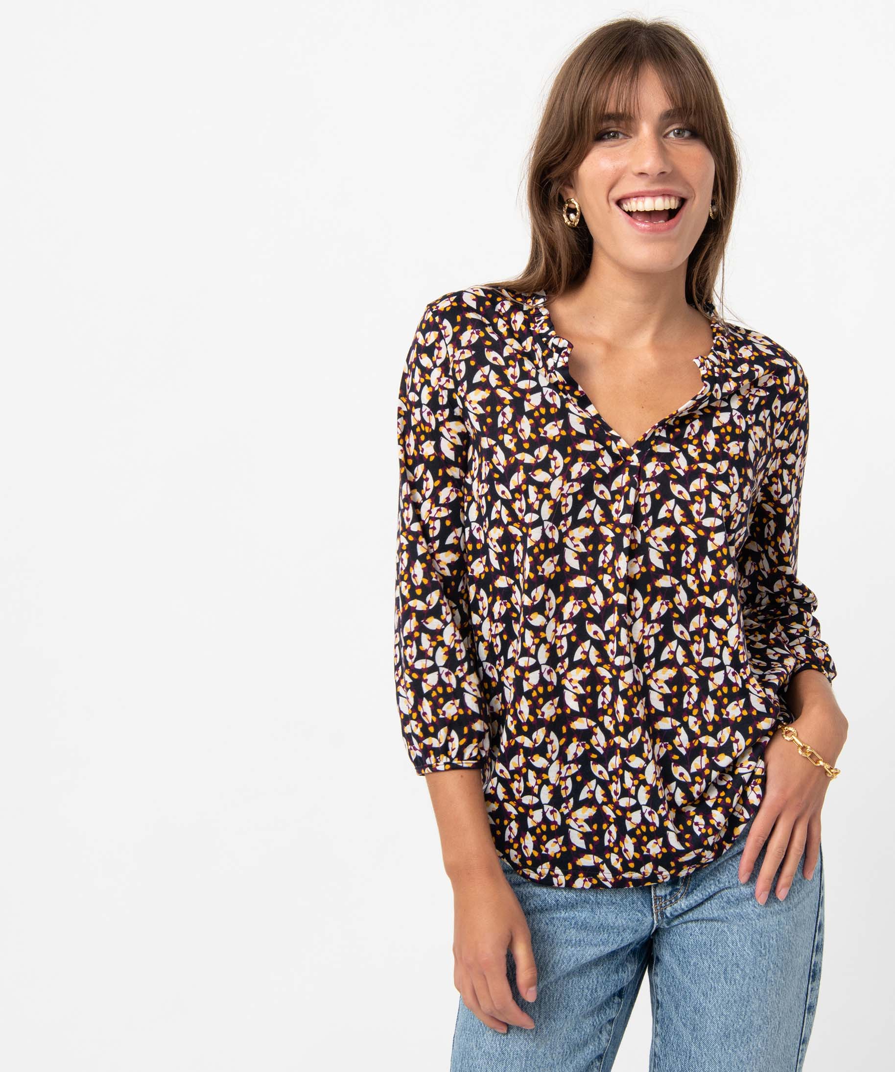 Tee shirt décolleté en v femme cheap