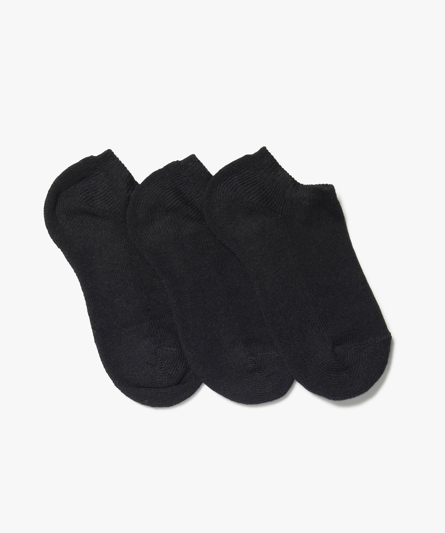 chaussettes enfant ultra courtes (lot de 3) noir