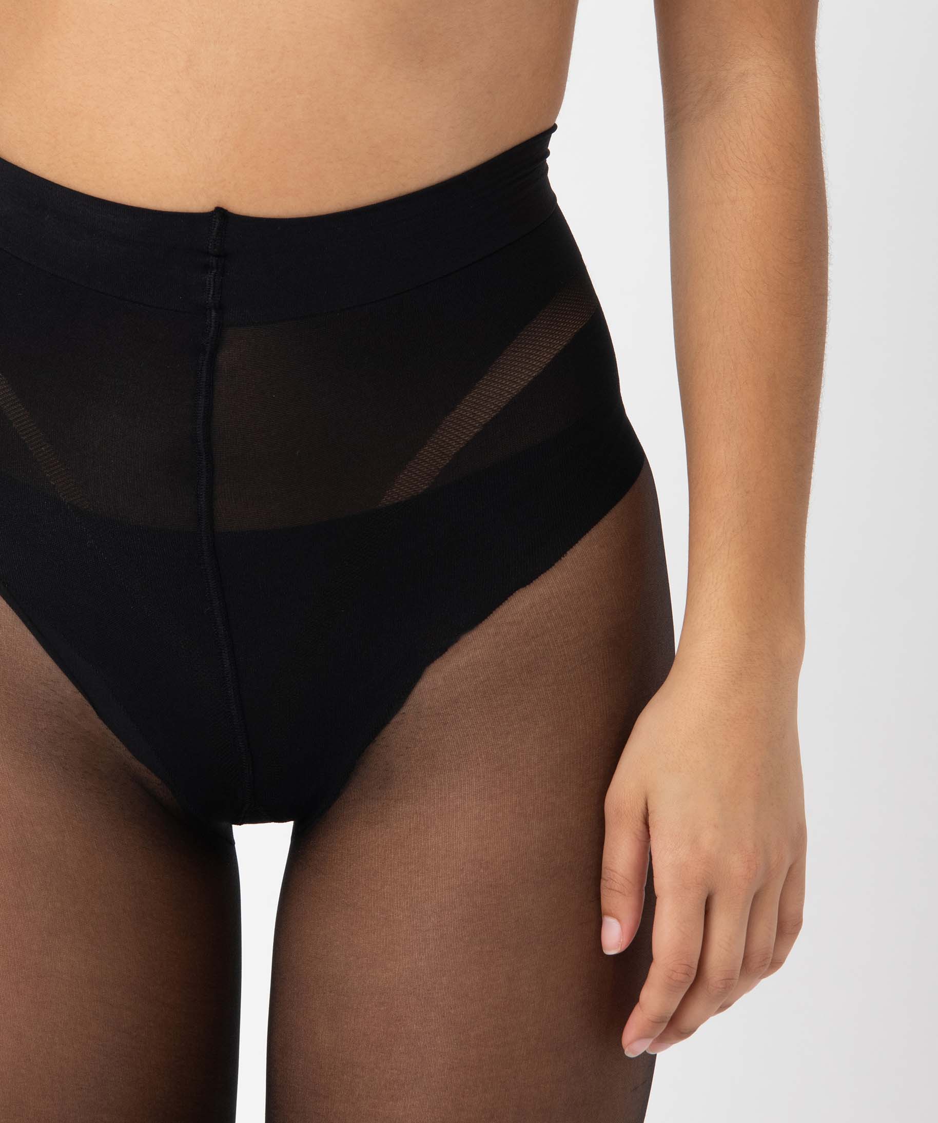 collants femme en voile transparent infaillible ventre plat noir standard collants femme GEMO