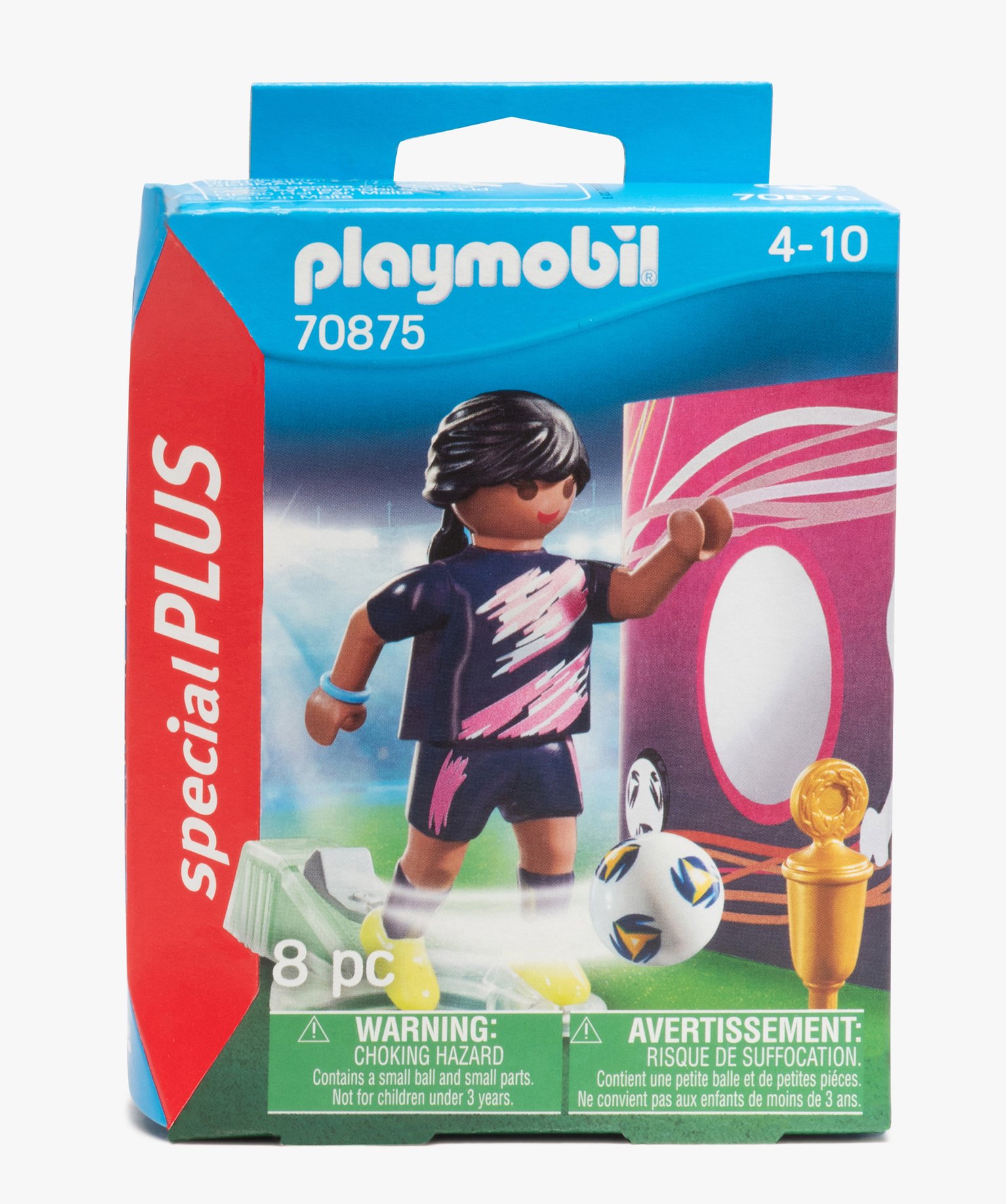 jeu figurine joueuse de foot - playmobil multicolore