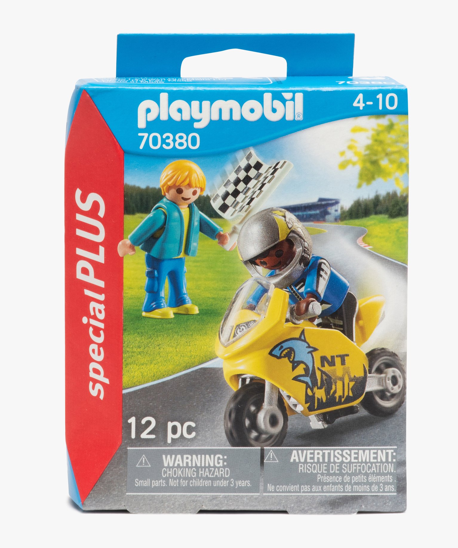 jeu figurines course de moto - playmobil multicolore