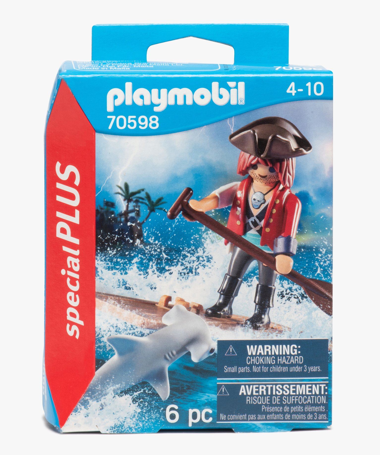 jeu figurine pirate et radeau - playmobil multicolore garcon