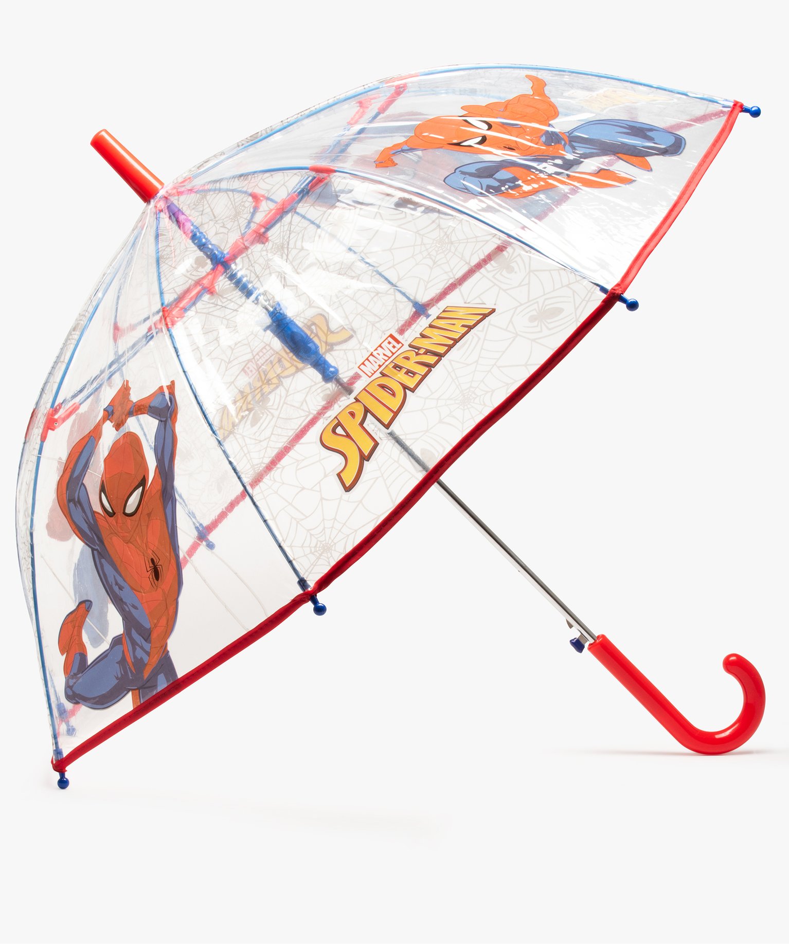 parapluie garcon transparent - spiderman multicolore