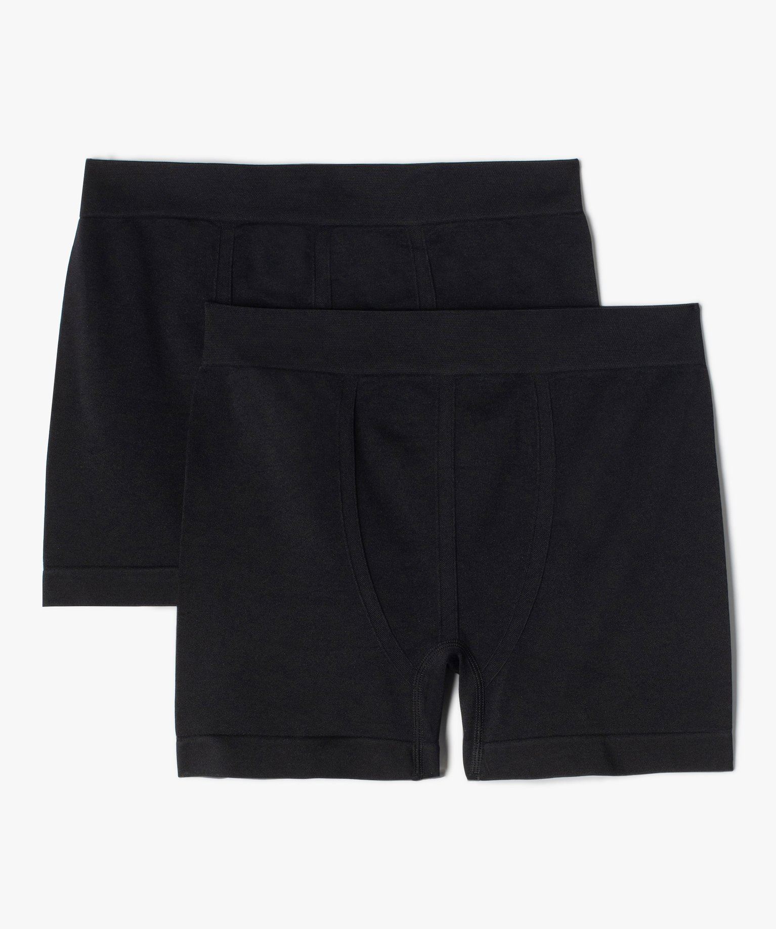 boxer en maille extensible sans coutures uni homme (lot de 2) noir vif boxers et calecons