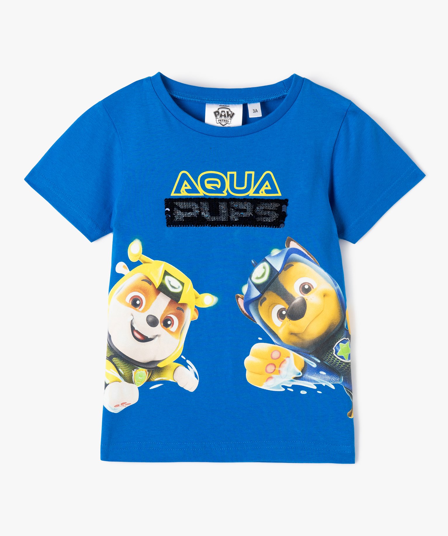 tee shirt garcon avec motif et sequins reversibles pat