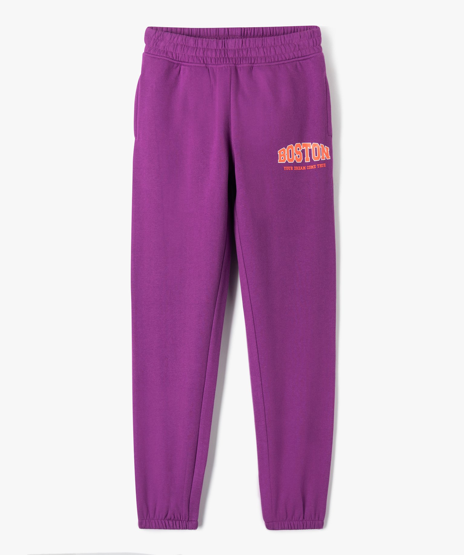 jogging fille en molleton doux violet pantalons