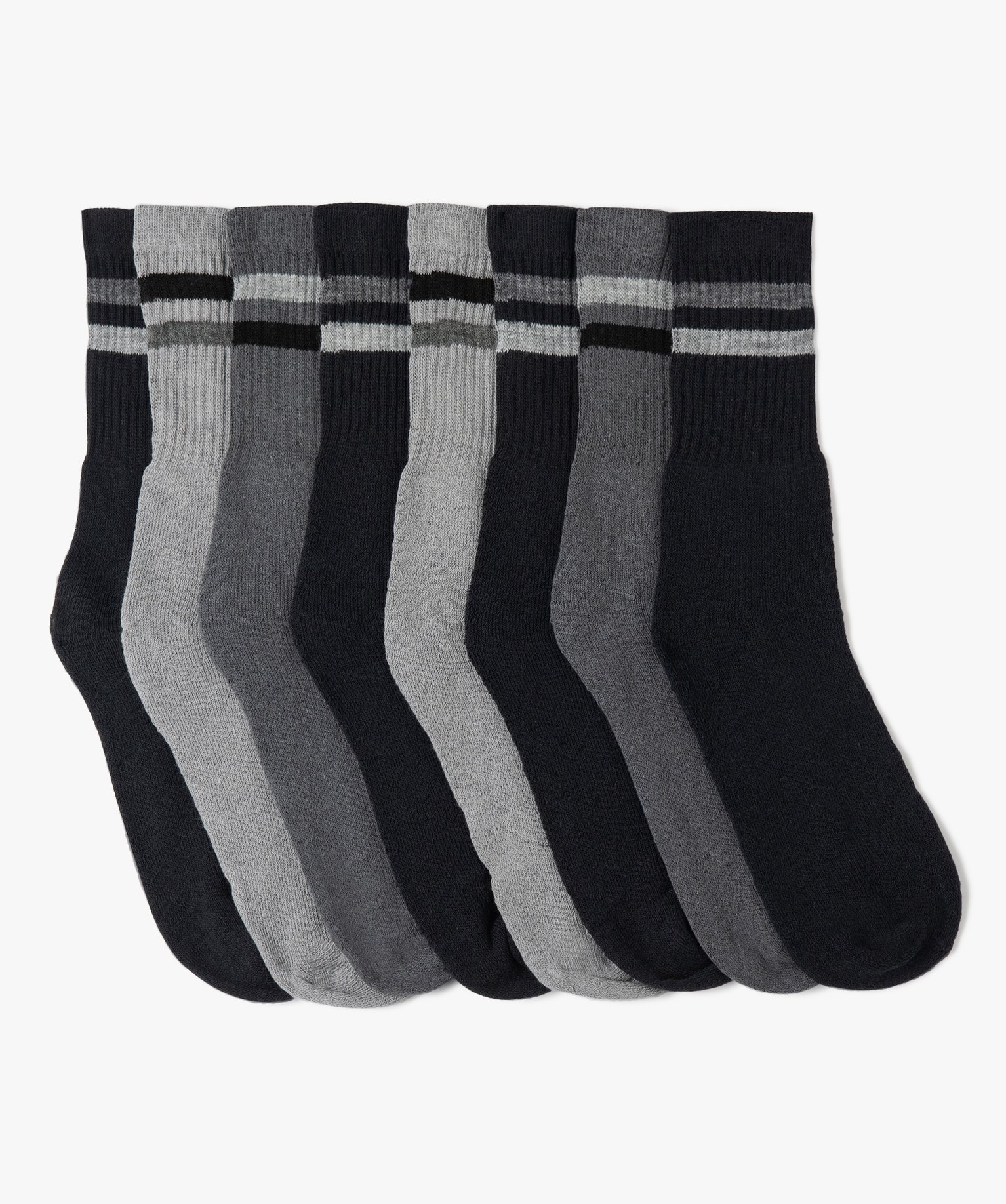 chaussettes de sport homme (lot de 8) gris