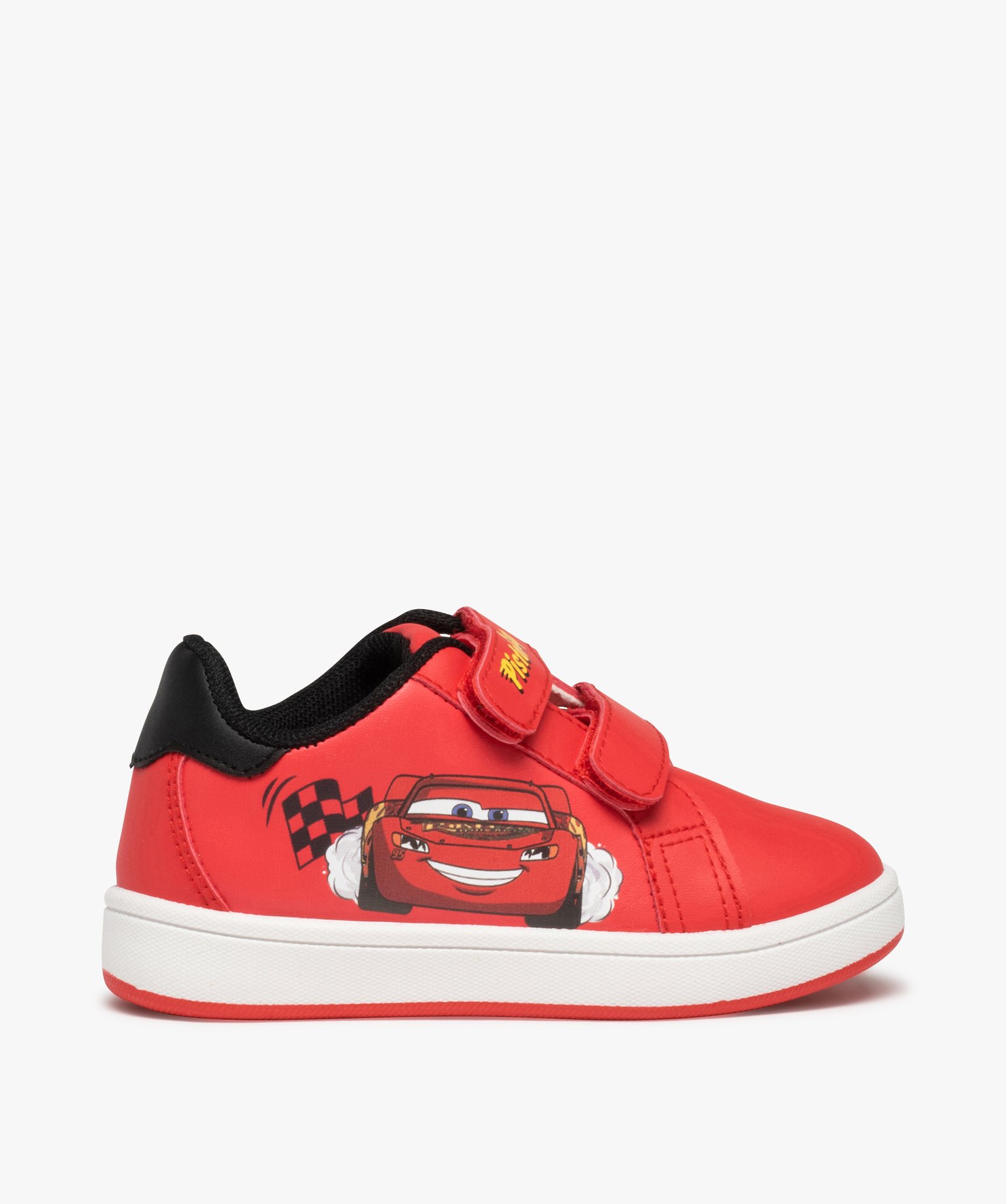 baskets garcon a scratchs imprimees flash mcqueen cars rouge