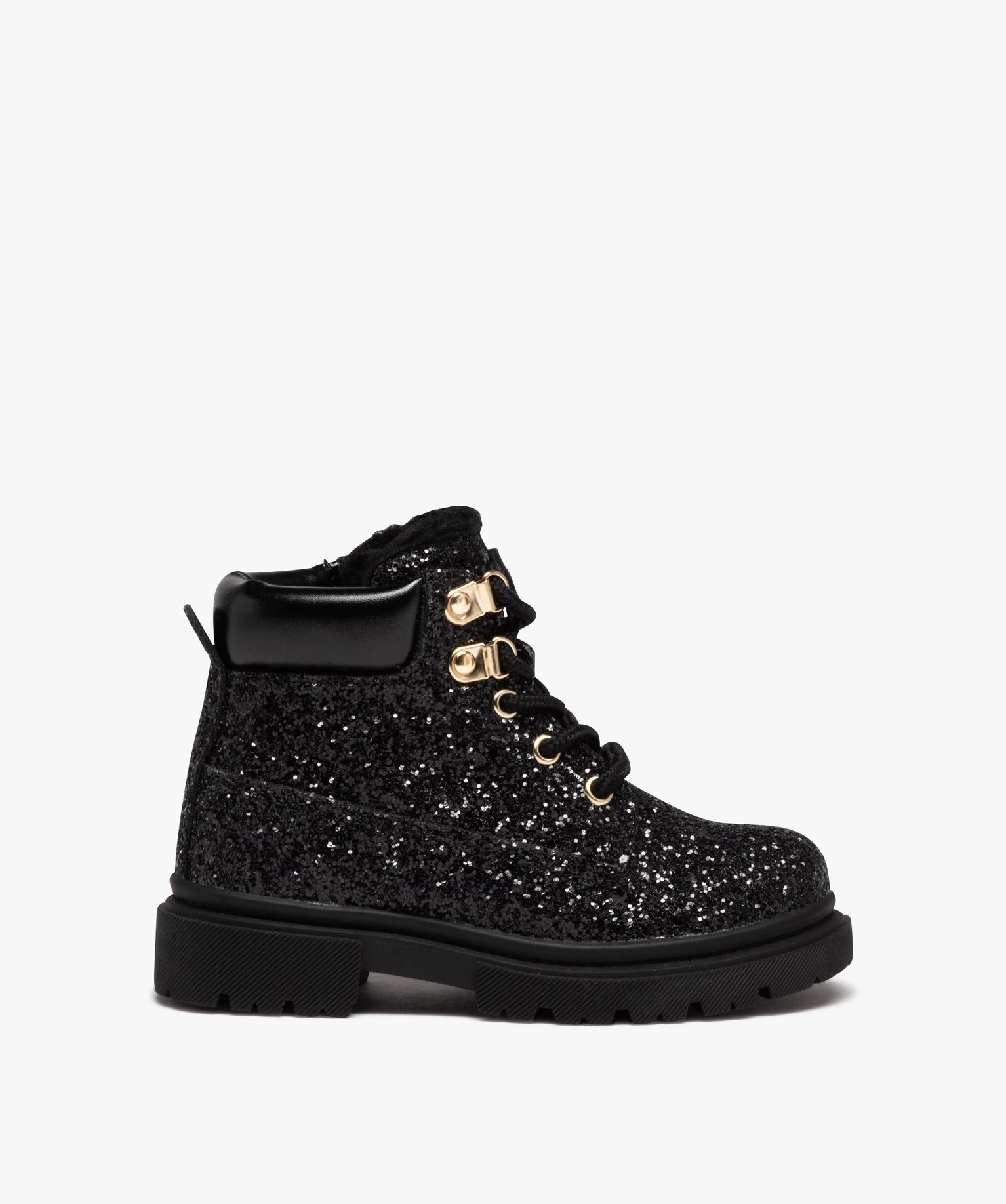 boots fille a paillettes doublure chaude noir bottes et boots