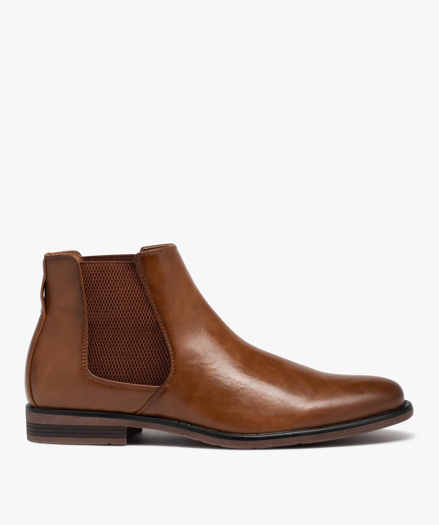 boots homme unies style chelsea brun