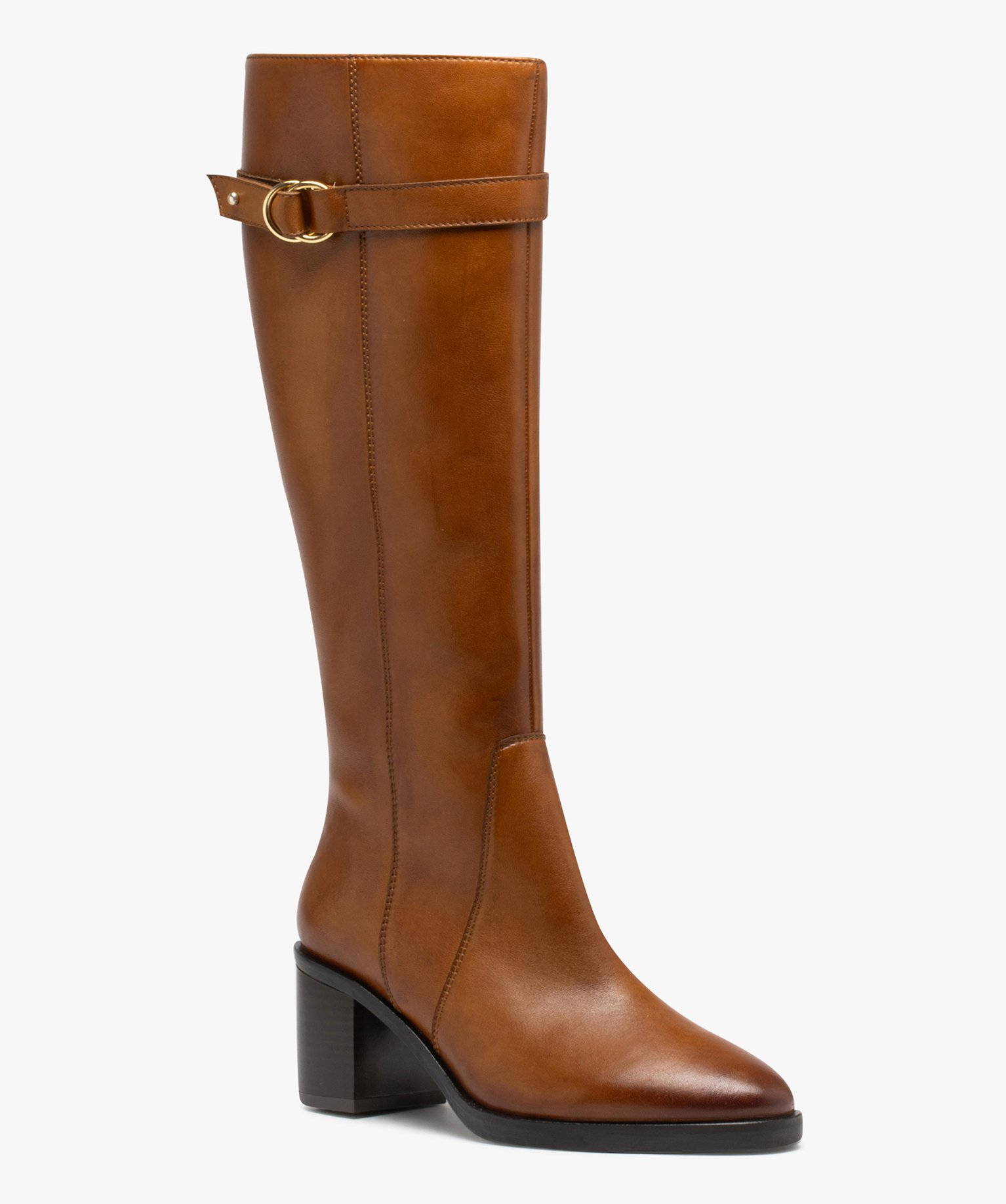 Bottes marron talon sale