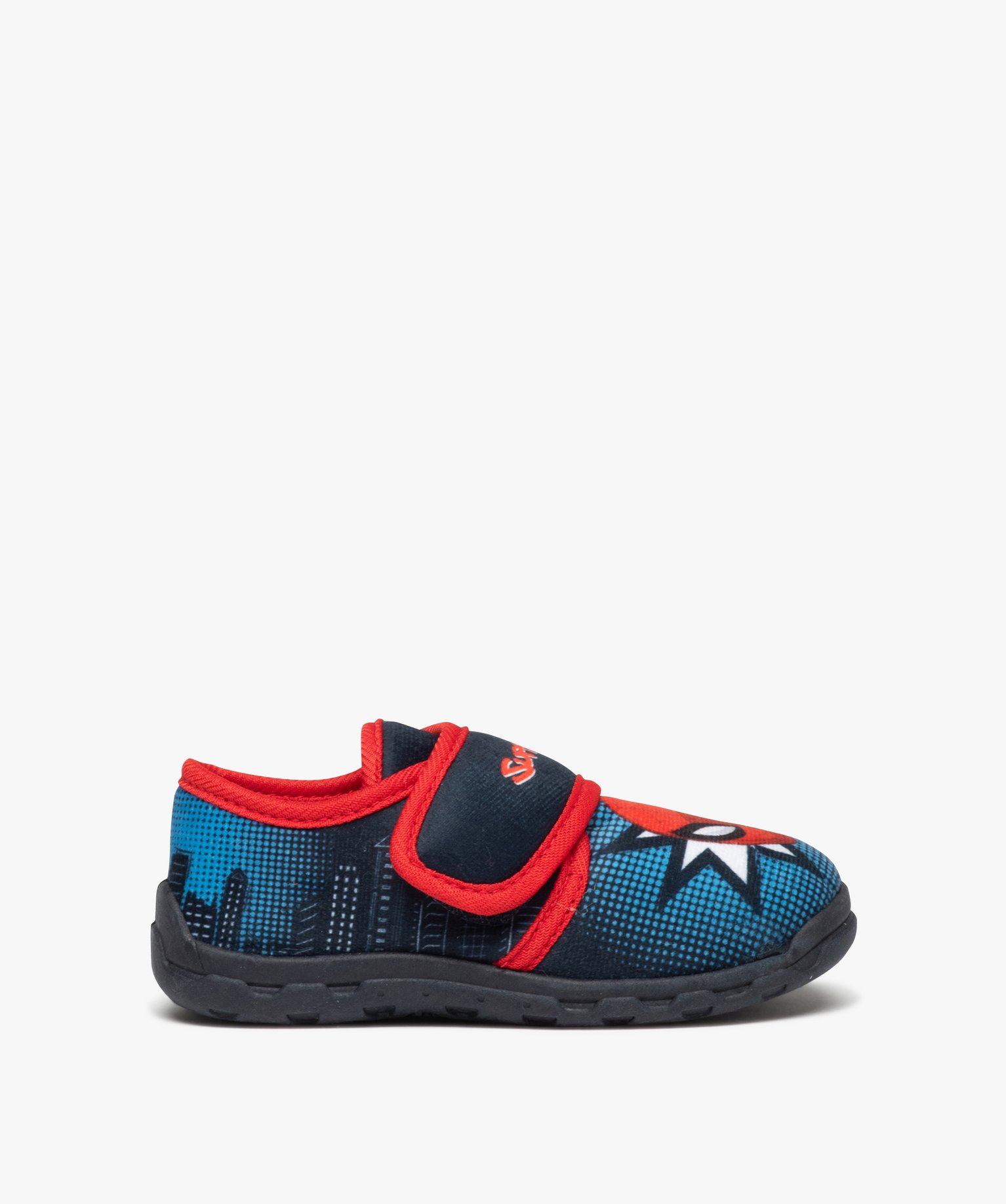 pantoufle garcon en velours a scratch spiderman bleu standard garcon GEMO
