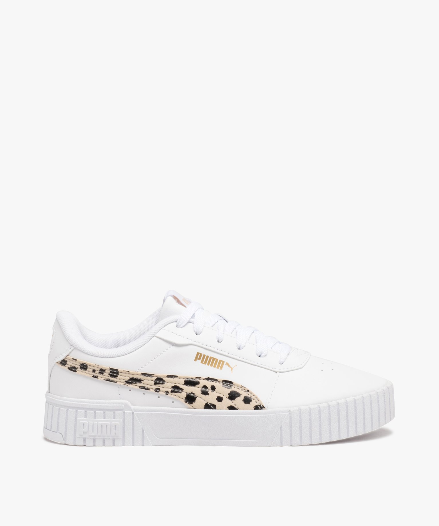 baskets fille unies avec detail imprime puma blanc chine baskets fille GEMO