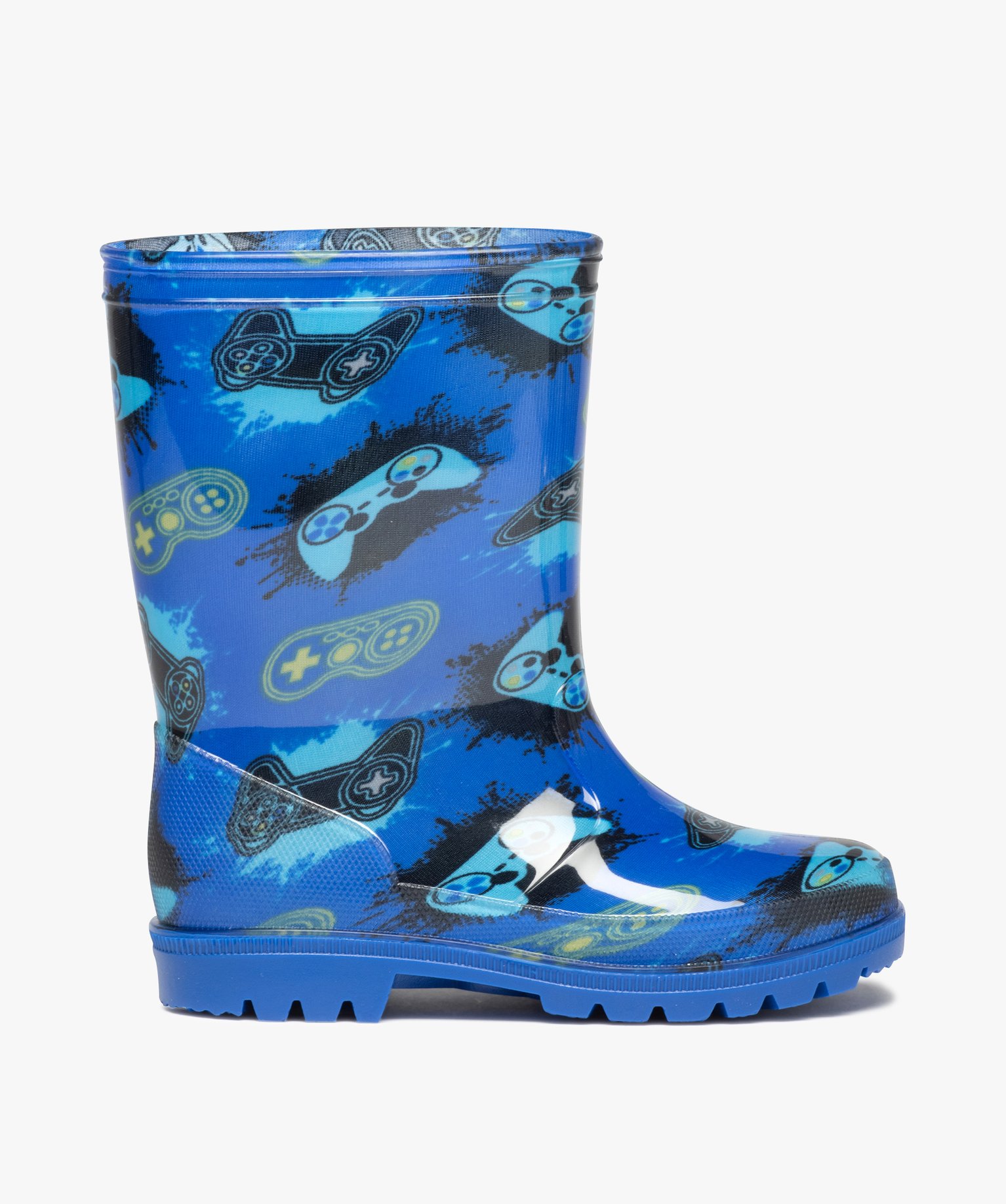 bottes de pluie garcon imprimees jeux videos bleu garcon G MO