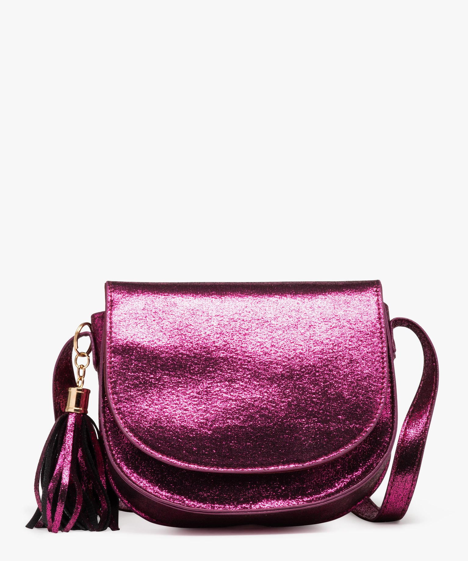 sac paillete forme besace avec bandouliere fille violet