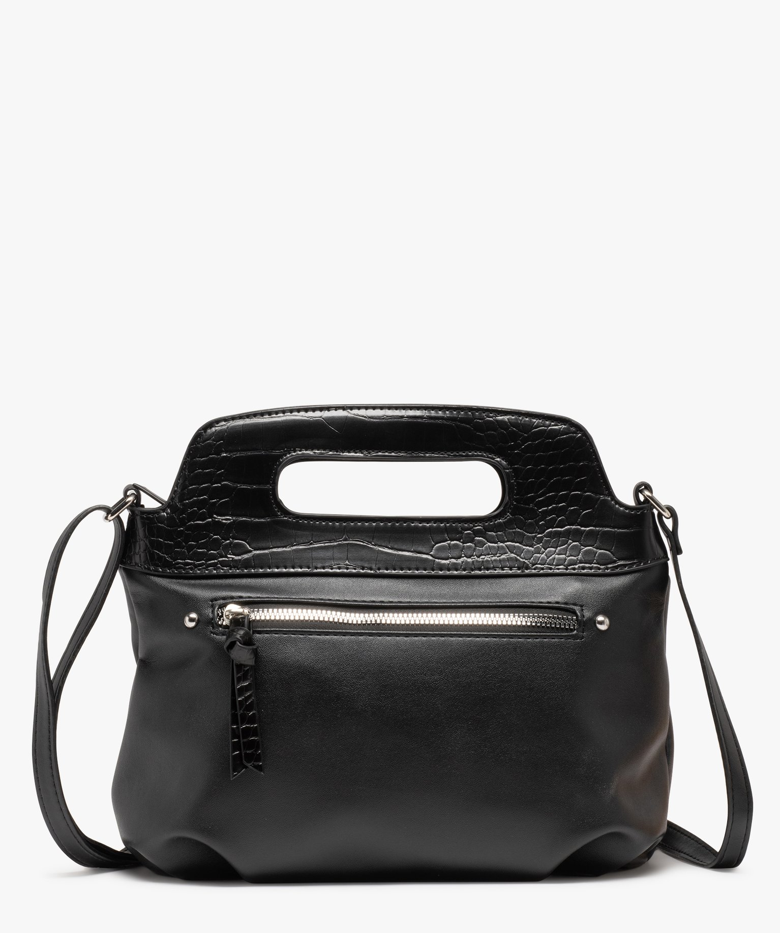 Sac cartable avec bandoulière noir femme