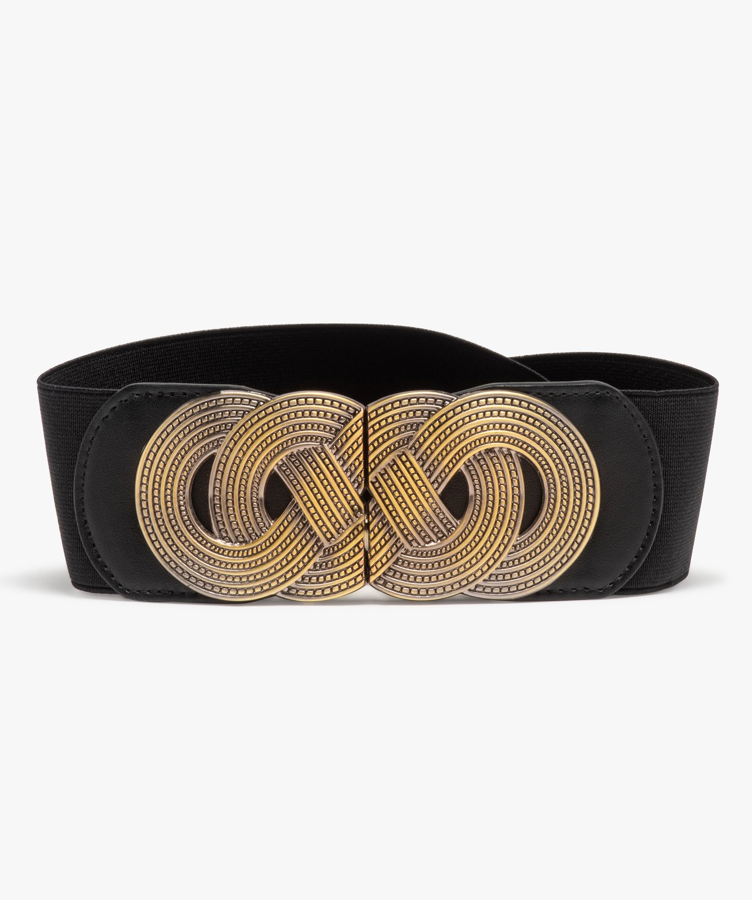 Ceinture en toile Homme et Femme, avec boucle métal, Noir, Sport / Loisirs