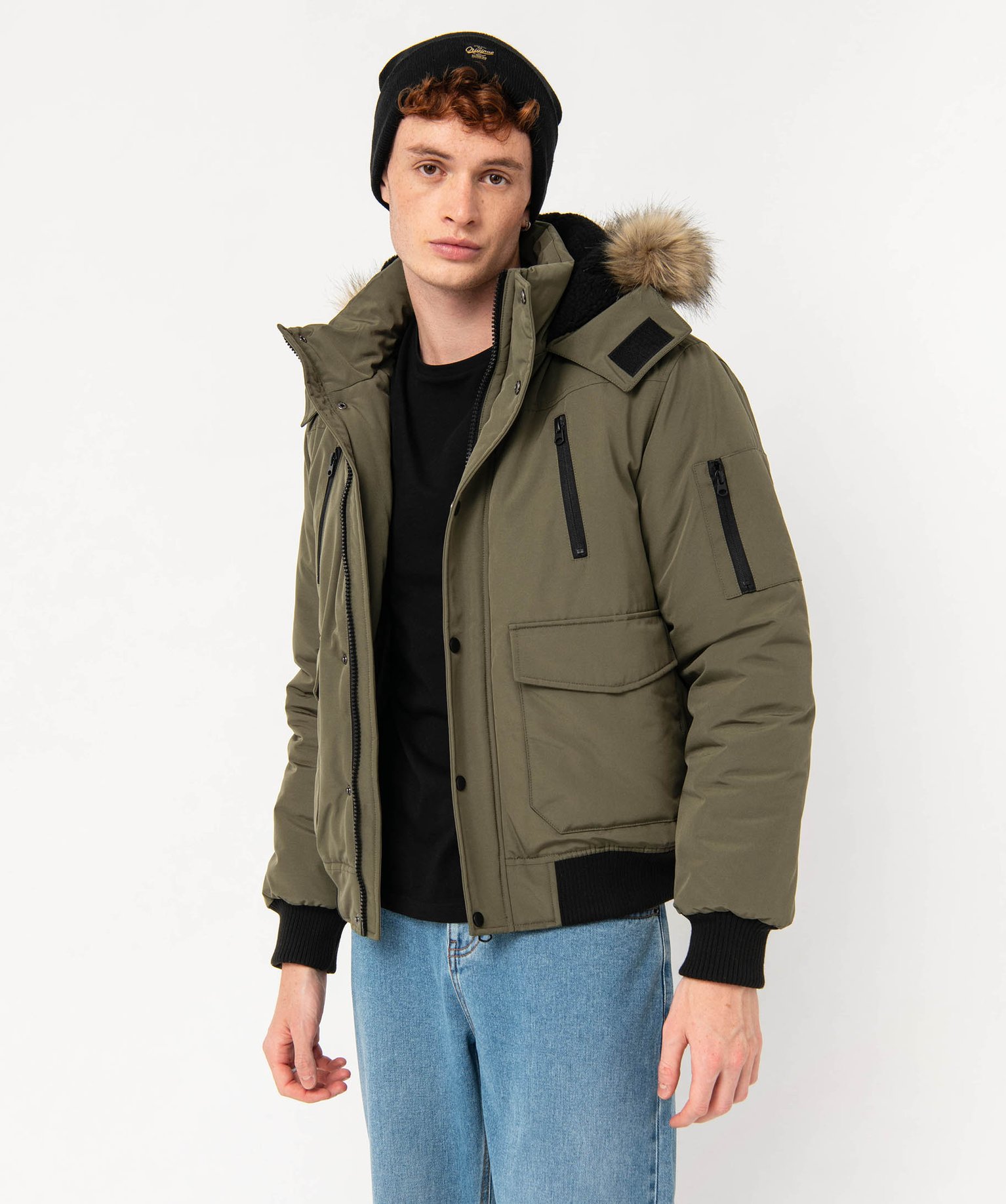 Veste fourrure verte hotsell