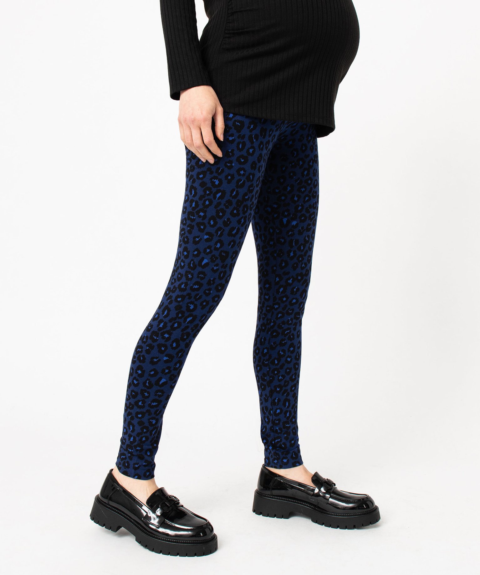 leggings de grossesse a motifs tachetes bleu femme