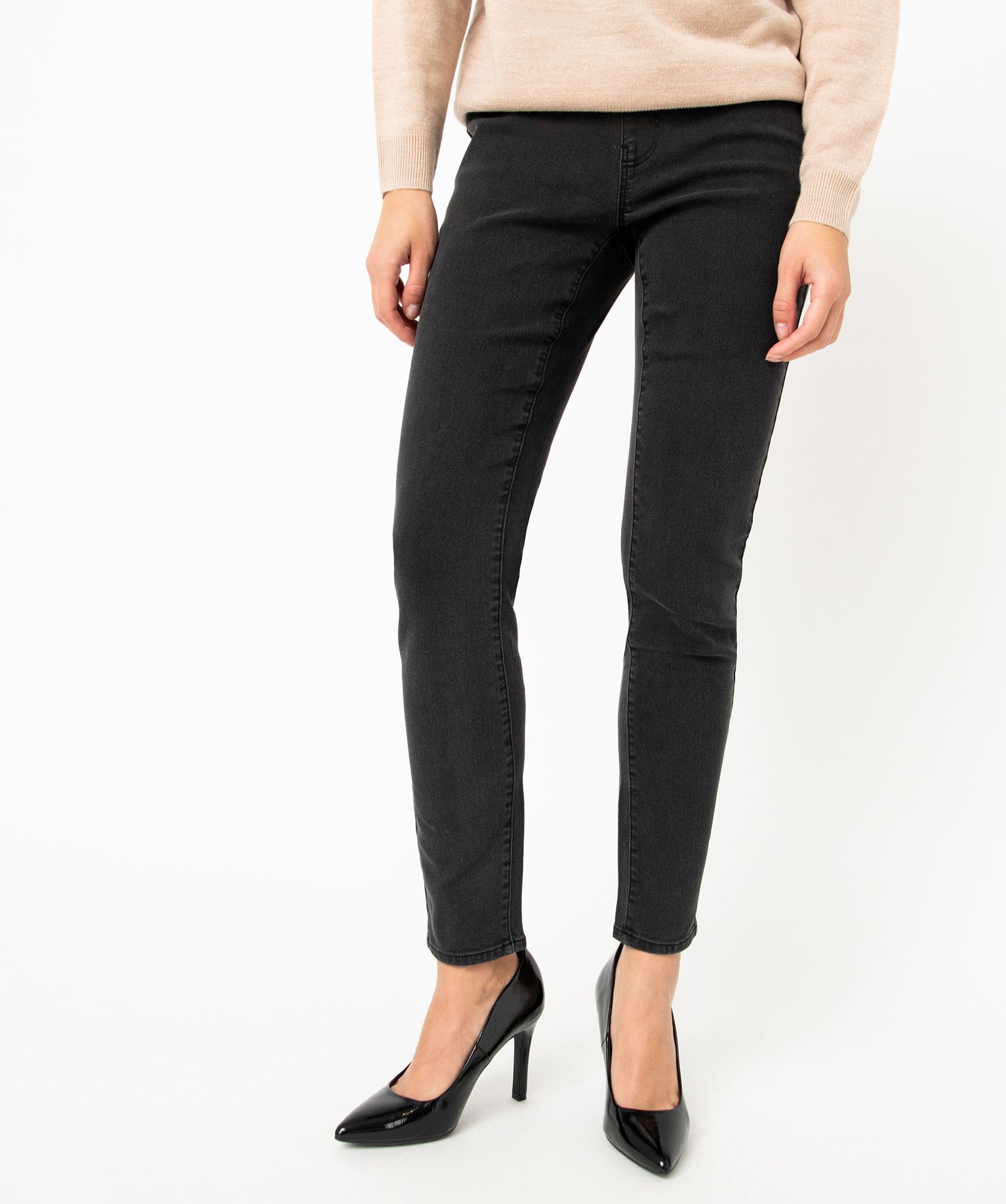 jegging delave avec taille elastique femme noir jegging femme