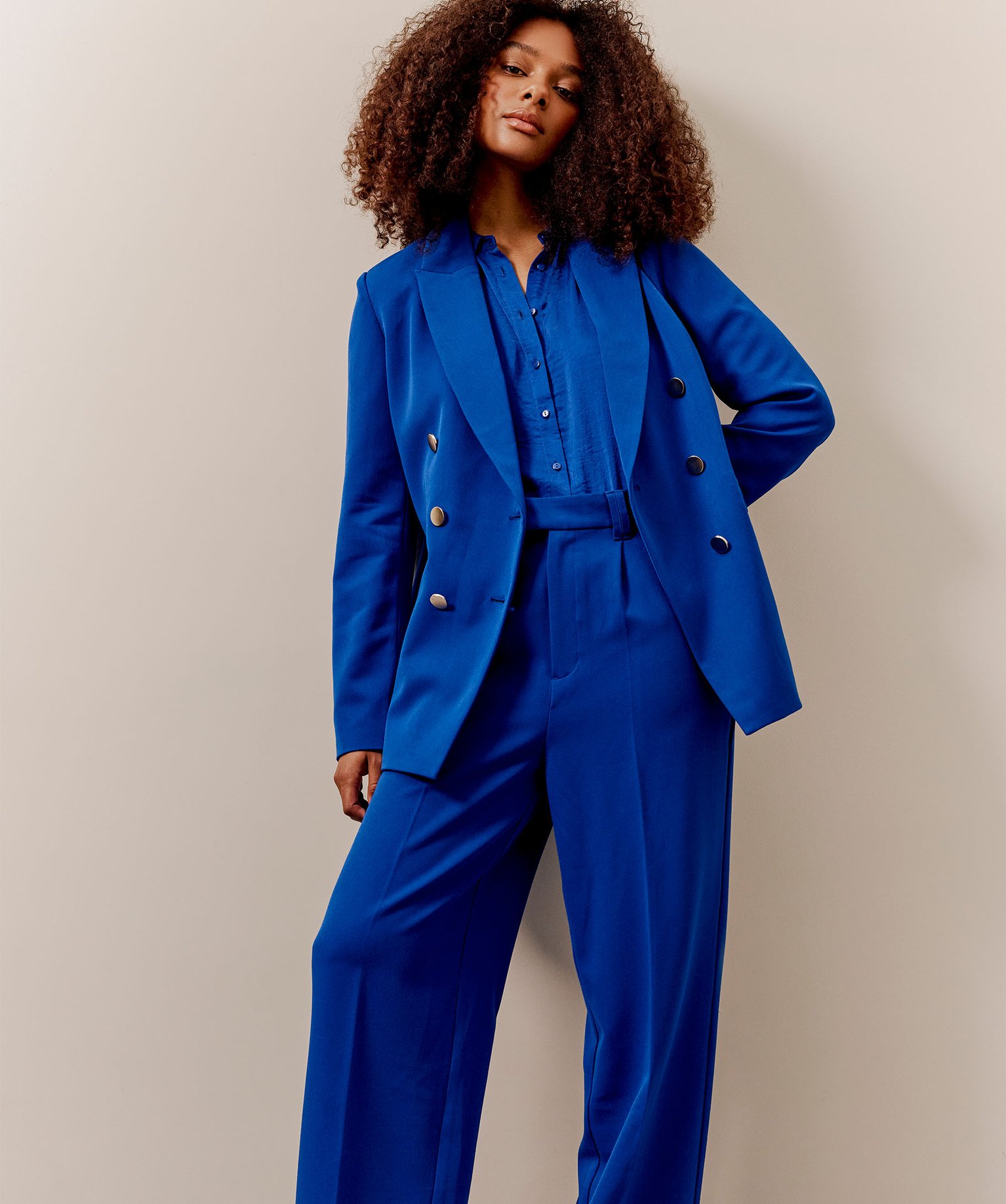 veste de costume fermeture croisee femme bleu vestes femme GEMO