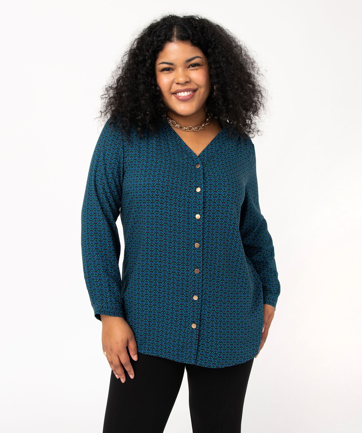 chemise a manches longues imprimee femme grande taille imprime chemisiers
