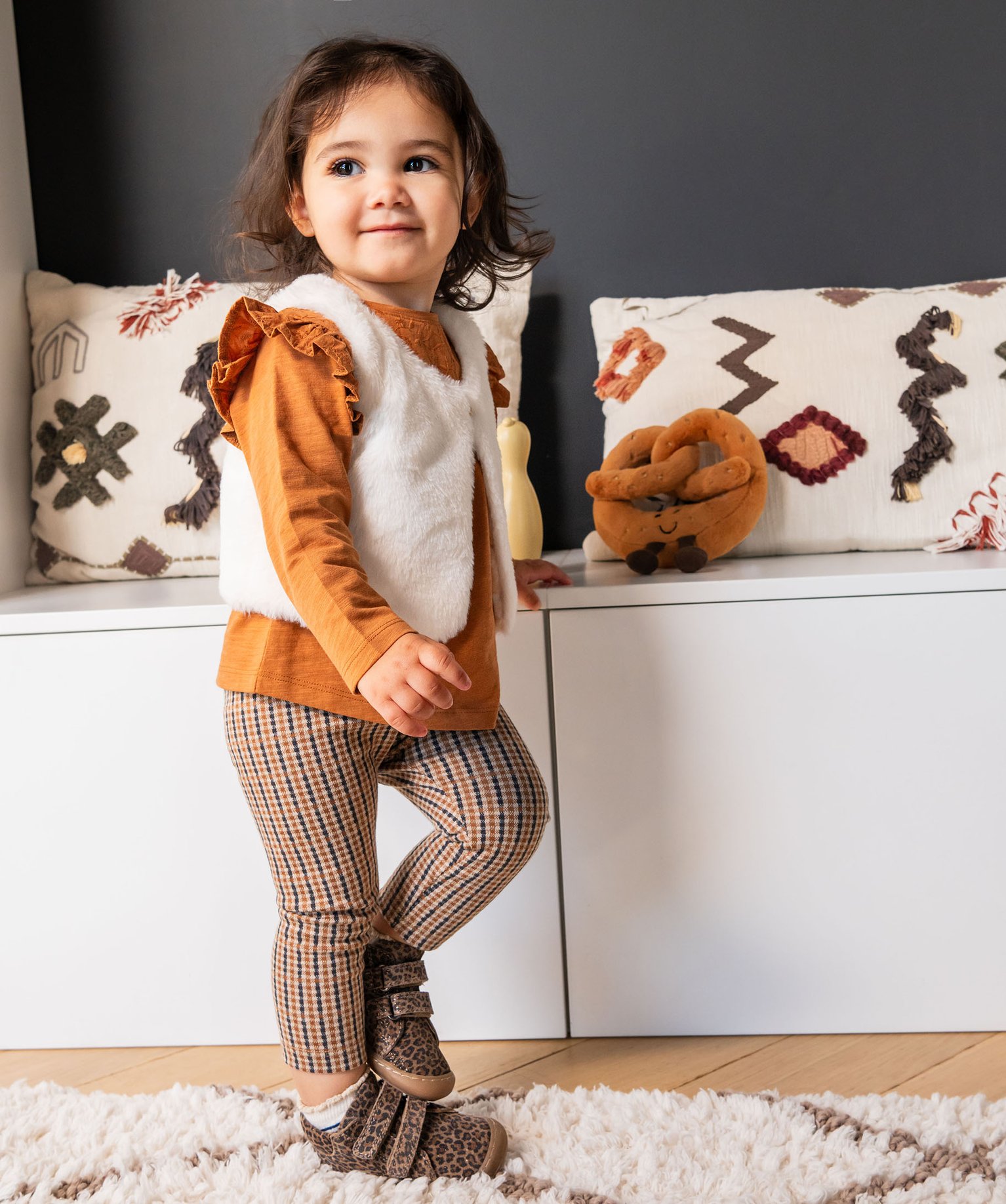 Gilet fourrure sans manche bebe fille outlet