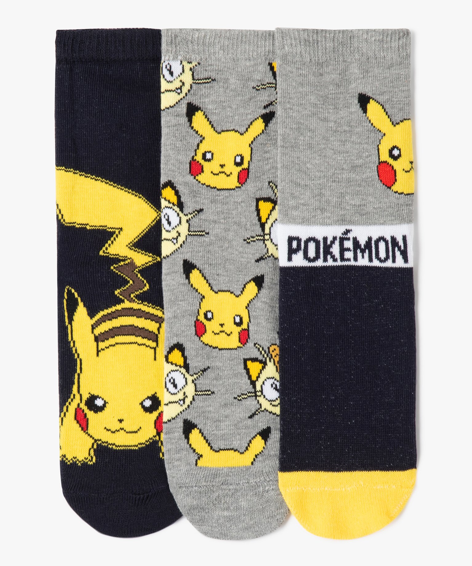 chaussettes pokemon garcon (lot de 3) bleu garcon