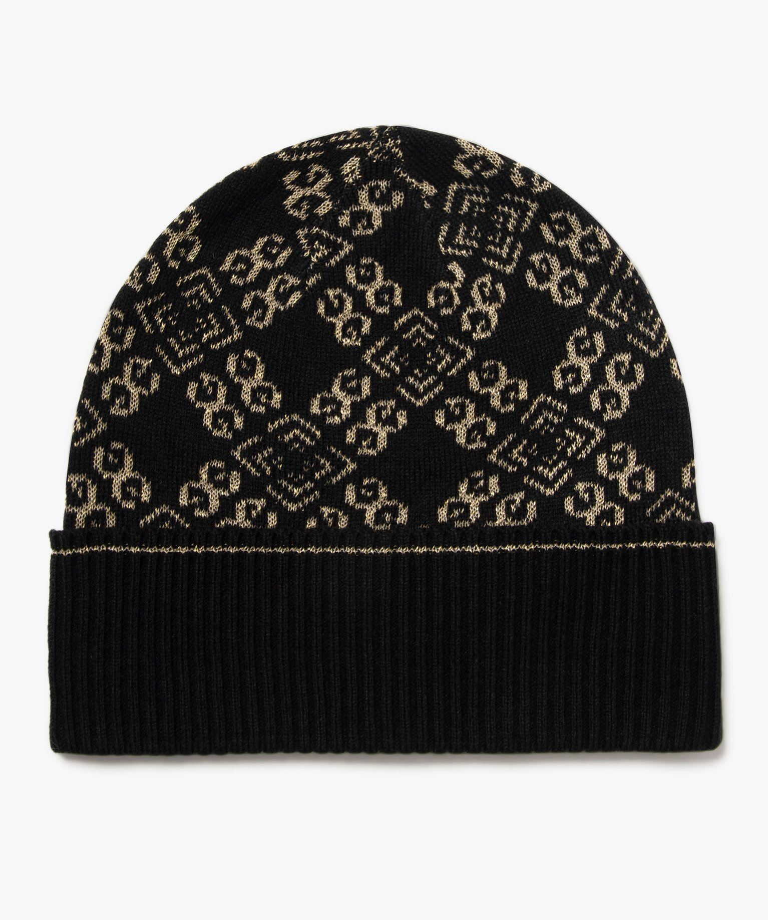 bonnet en maille avec motifs pailletes femme noir standard bonnets