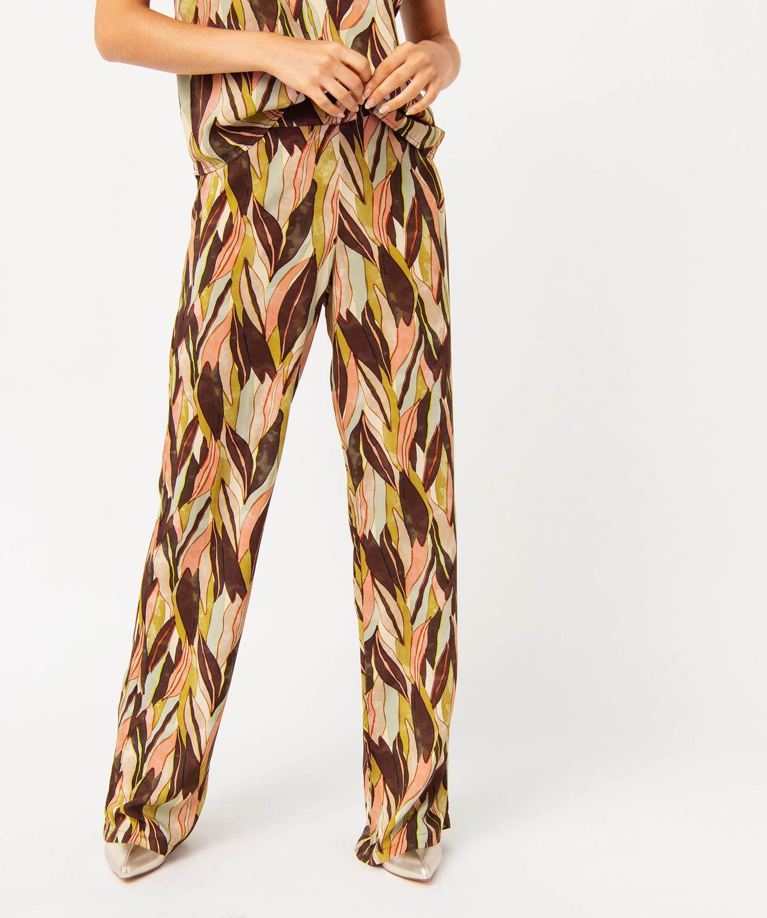 Pantalon fluide femme imprimé deals