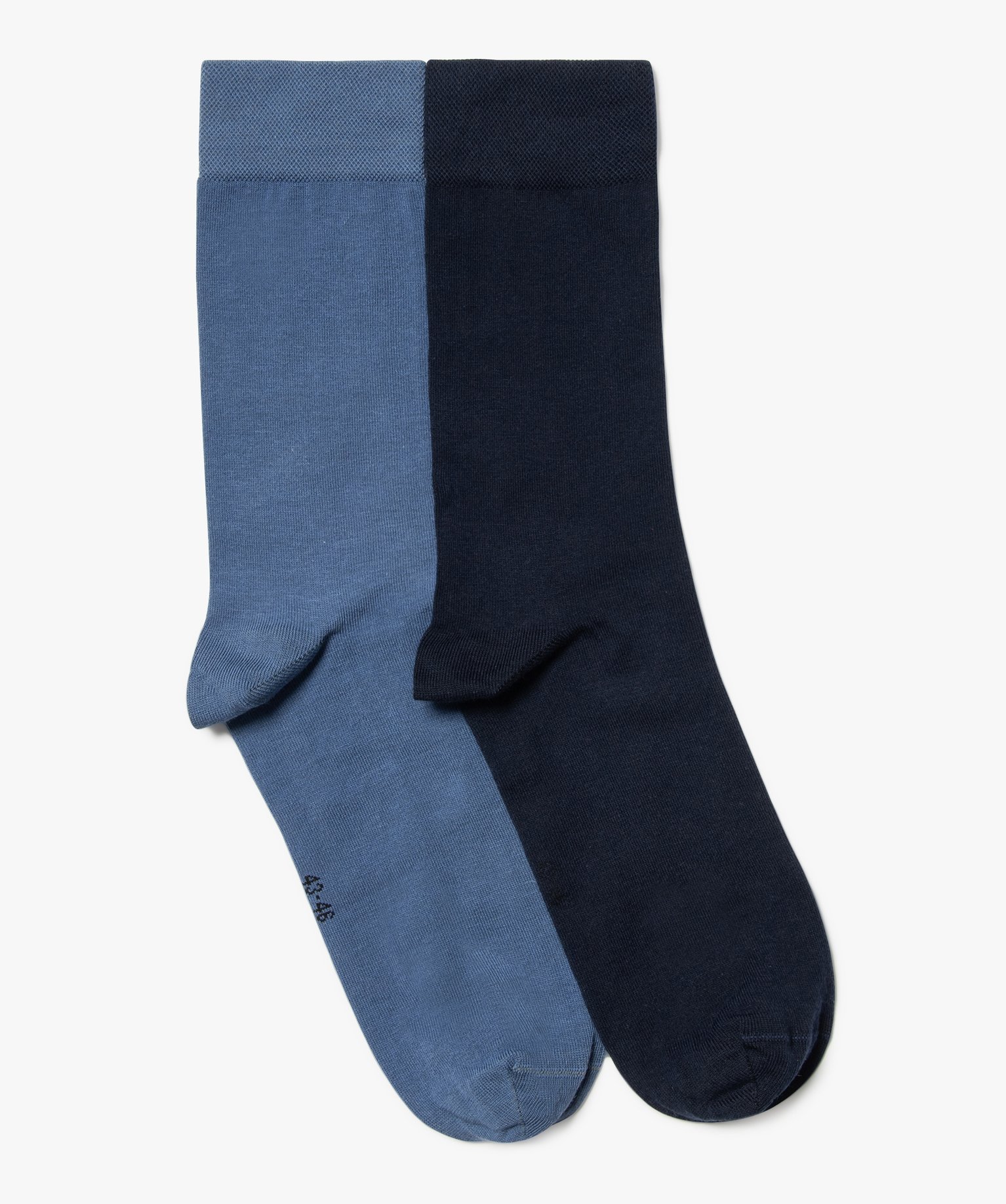 chaussettes fines tige haute homme (lot de 2) bleu